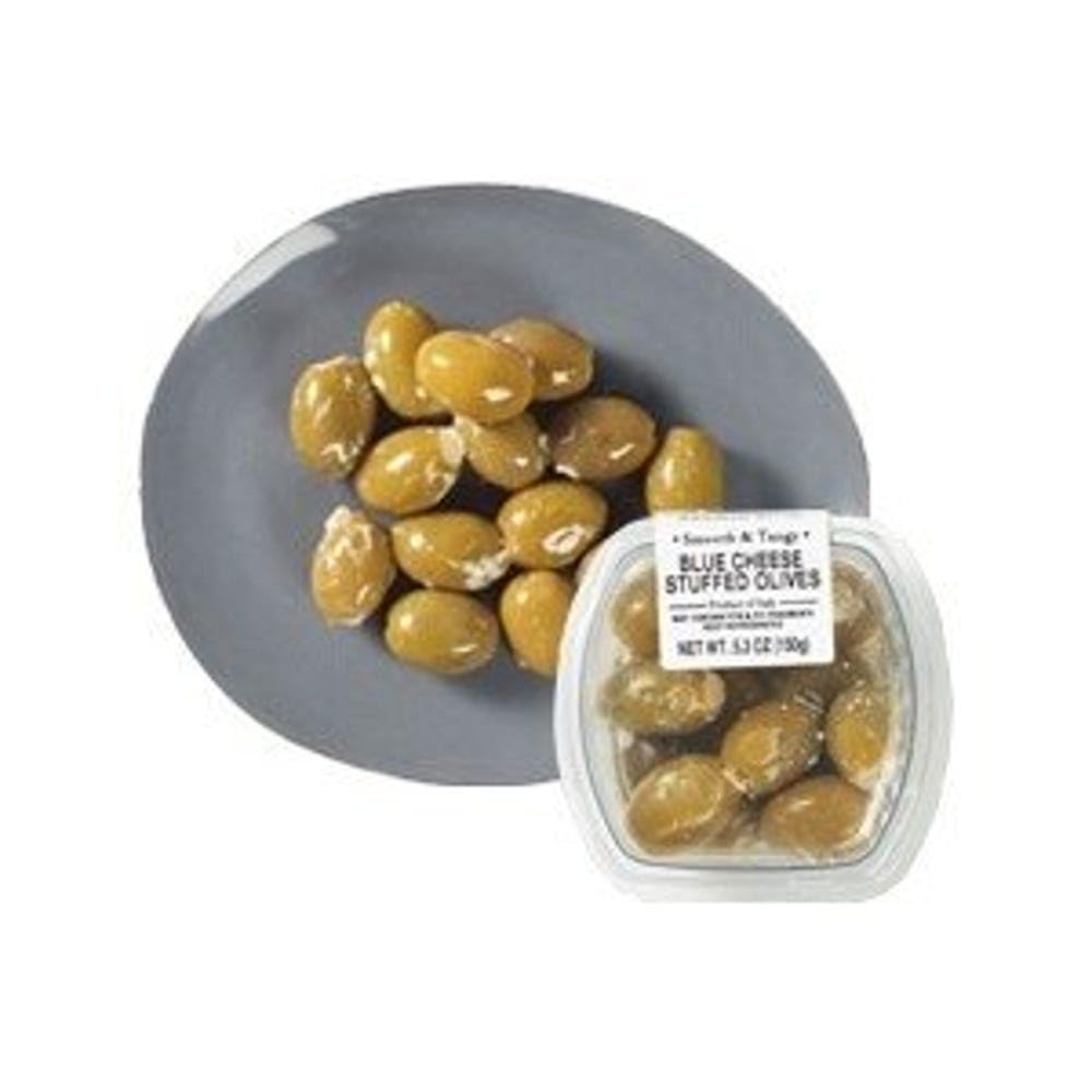 Premium Blue Cheese Stuffed Olives - Fresh Pack Gourmet Snack, 5.3 oz | Perfect for Charcuterie Boards, Cocktail Garnish & Mediterranean Appetizers