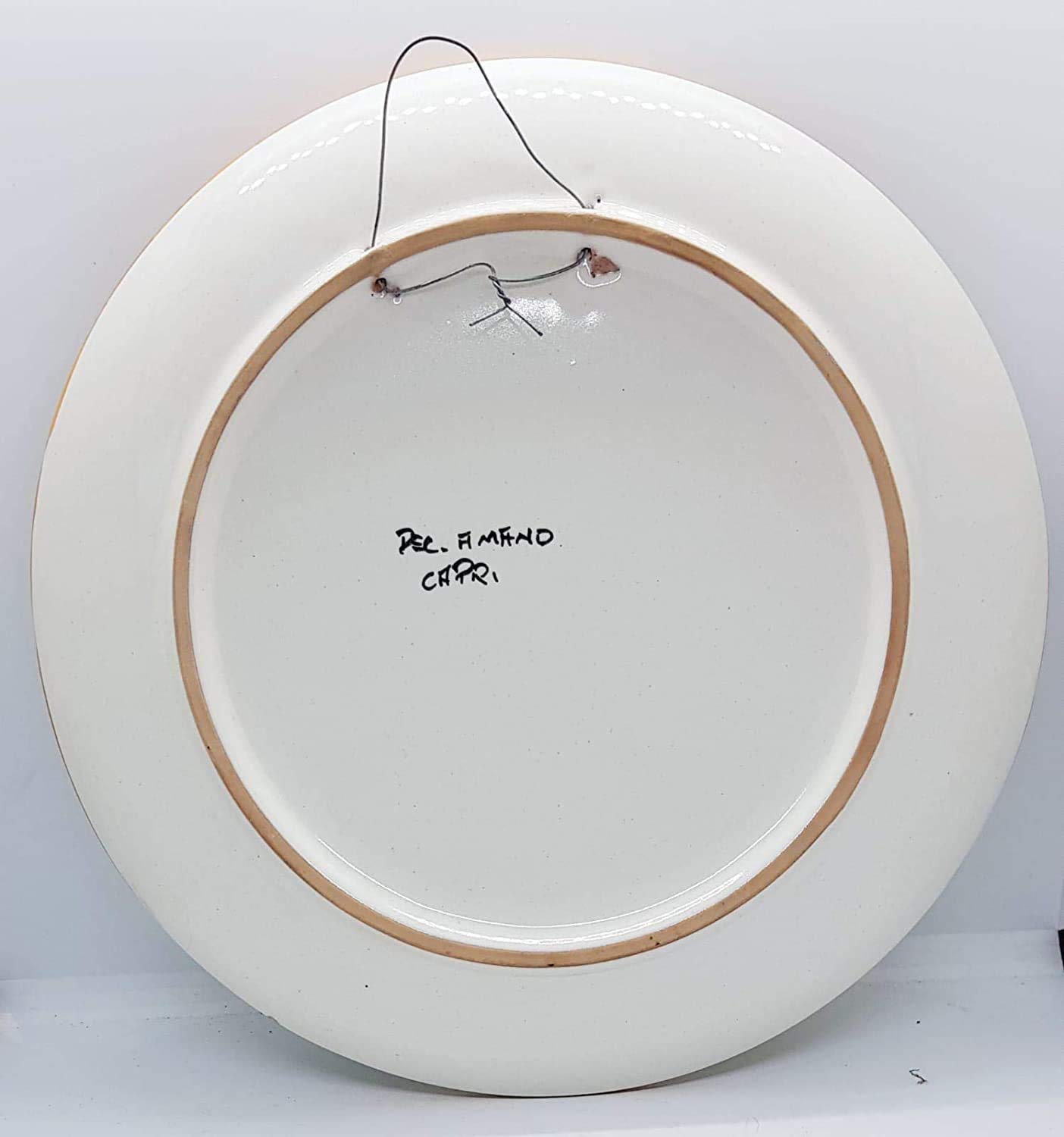 Handmade Ceramic Wall Plate - Unique Capri Line Piece Made in Italy | Perfect for Kitchen Decor, Dining Room Art & Mediterranean Style Home Accents