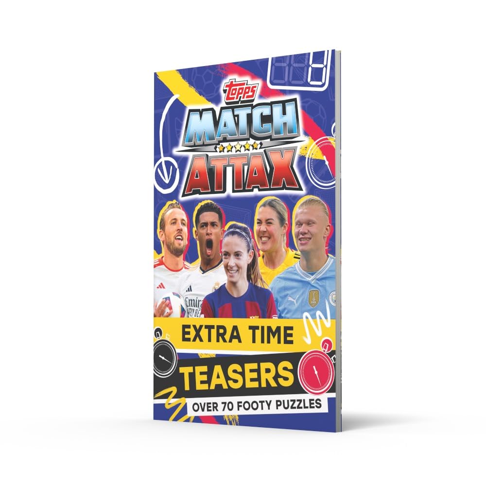 Match Attax Extra Time Teasers: Ultimate Football Puzzle Book with 90+ Pages of Star Player Activities – Perfect for Kids Ages 7-12 | Pocket Puzzles for Travel, Gifts & Family Game Nights