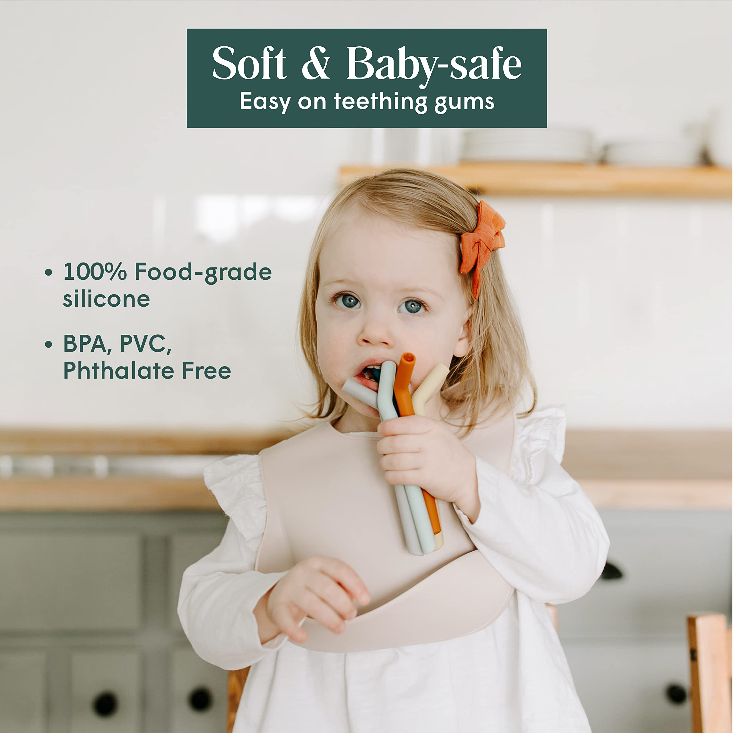 Premium Silicone Straws - BPA Free Reusable Bendy Straws for Kids & Adults - 10-inch Multicolor - Perfect for Smoothies & Drinks