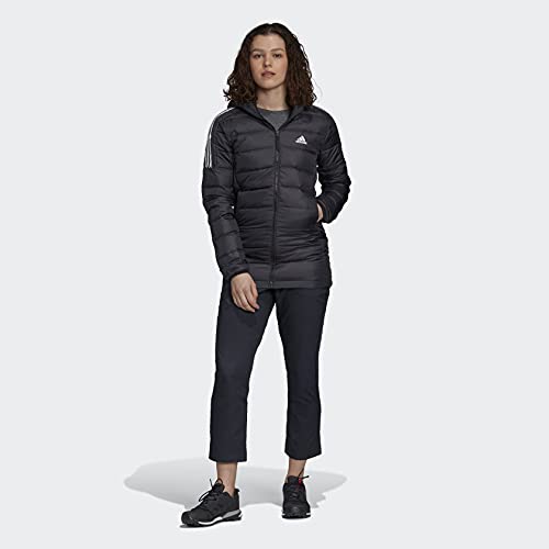 Adidas Women's Essentials Lightweight Down Hooded Winter Parka Jacket - Warm & Waterproof for Outdoor Activities, Hiking & Cold Weather