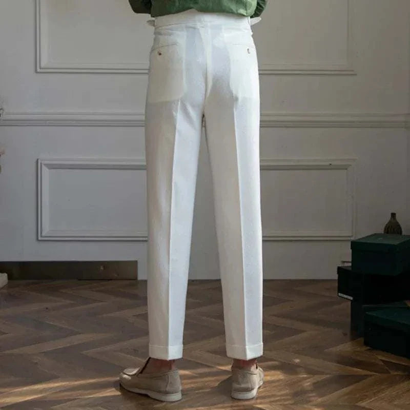 Italian Designer High Waist Office Pants for Women - Professional Work Trousers for Business Casual & Formal Workwear