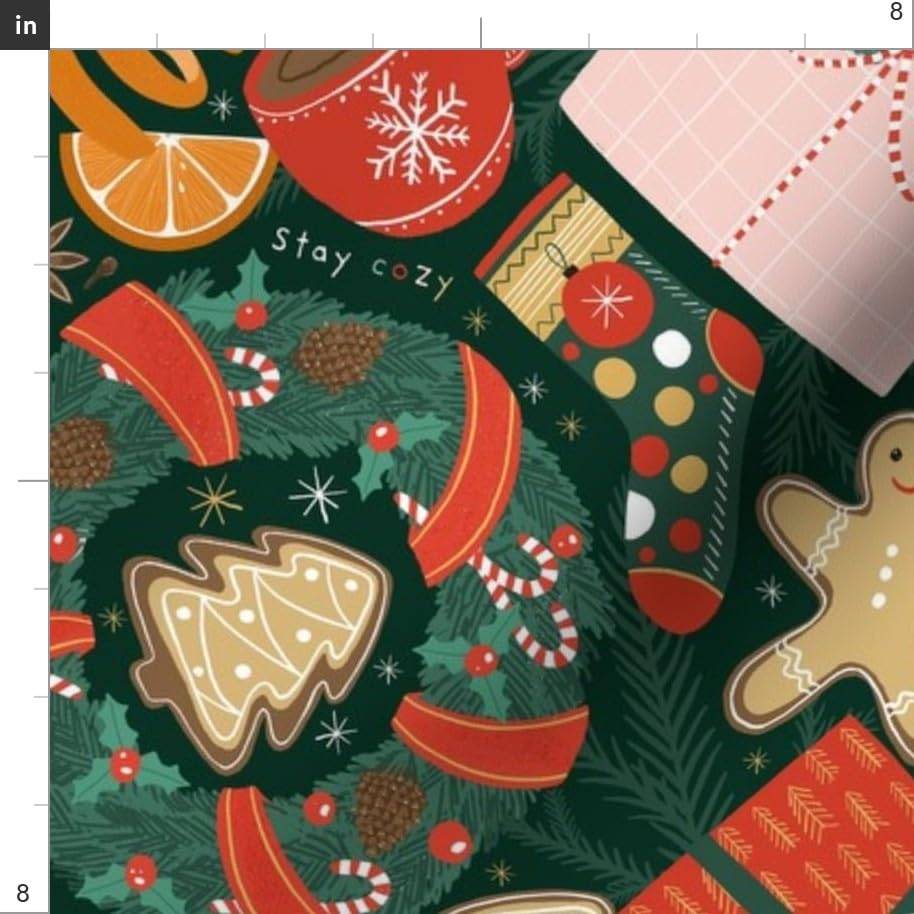 Christmas Pug Tree Holiday Printed Minky Fabric by The Yard - Soft Plush Fabric for Sewing Baby Blankets, Quilt Backing & DIY Crafts - Perfect for Holiday Decor, Nursery Projects & Cozy Home Decor