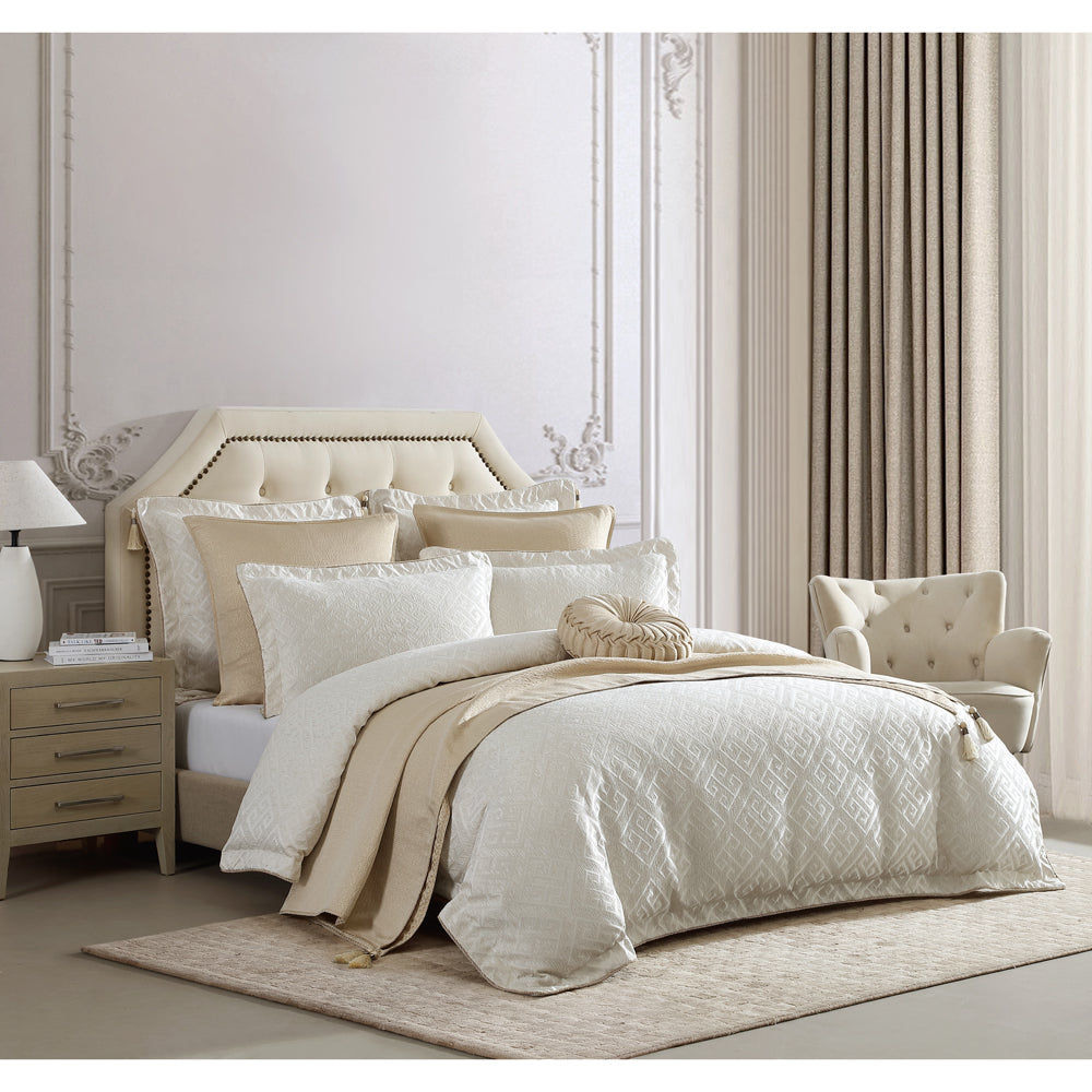 Athena Gold Quilt Cover Set King Size - Luxury Bedding for Master Bedroom | Perfect for Hotel-Style Home Decor & Guest Room Upgrade