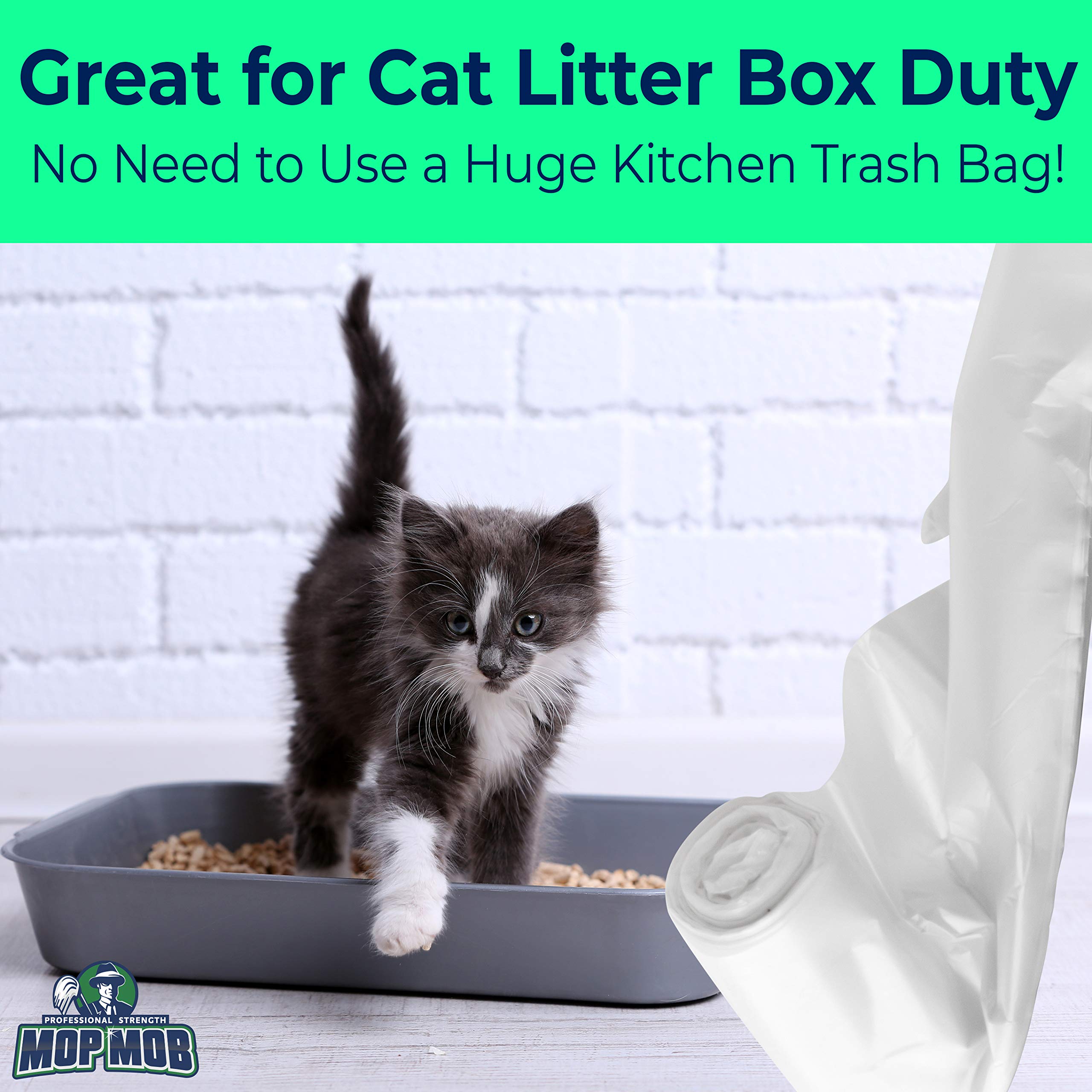 Leak-Proof Clear 4 Gallon Trash Can Liners 2000 Count - Small Coreless Plastic Garbage Bags for Bathroom, Kitchen, Office & Recycling Bins | Ideal for Cat Litter, Diaper Disposal & Household Waste Management