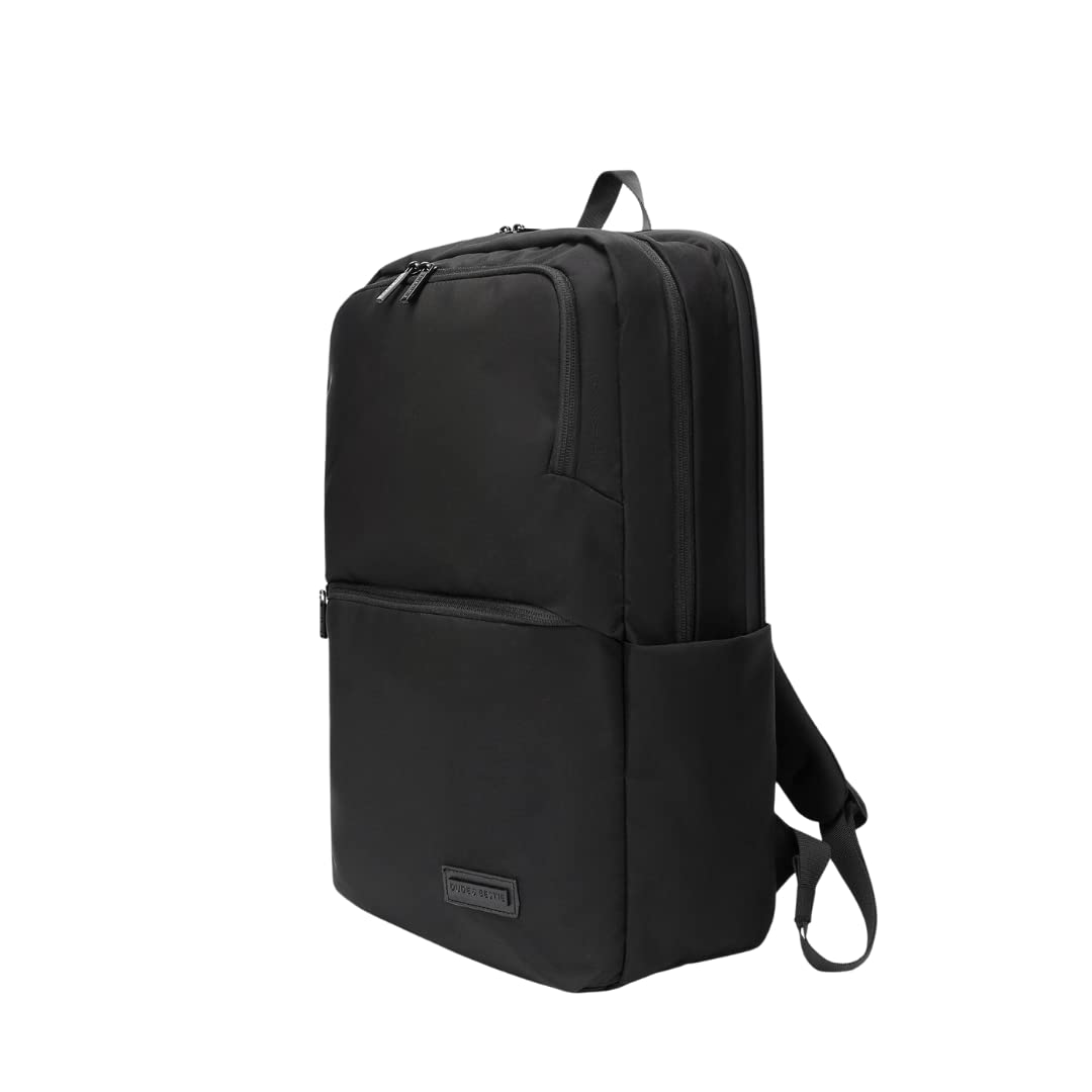 Dude & Bestie Champ Laptop Backpack for Men & Women - 16 Inch College School Computer Backpack with USB Charging Port - Water Resistant Work Travel Office Backpack (Black) | Perfect for Commuting, Business Trips & Campus Life