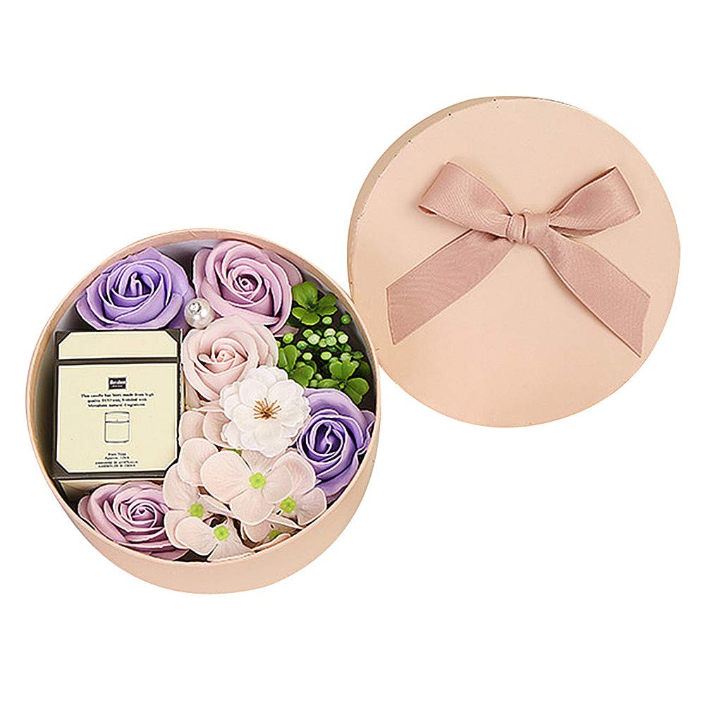 TIFENNY DIY Rose Soap Flower Scented Candle Set - Romantic Valentine's Day Gift, Wedding Bouquet, Home Decor & Aromatherapy | Perfect for Anniversaries, Proposals & Special Occasions