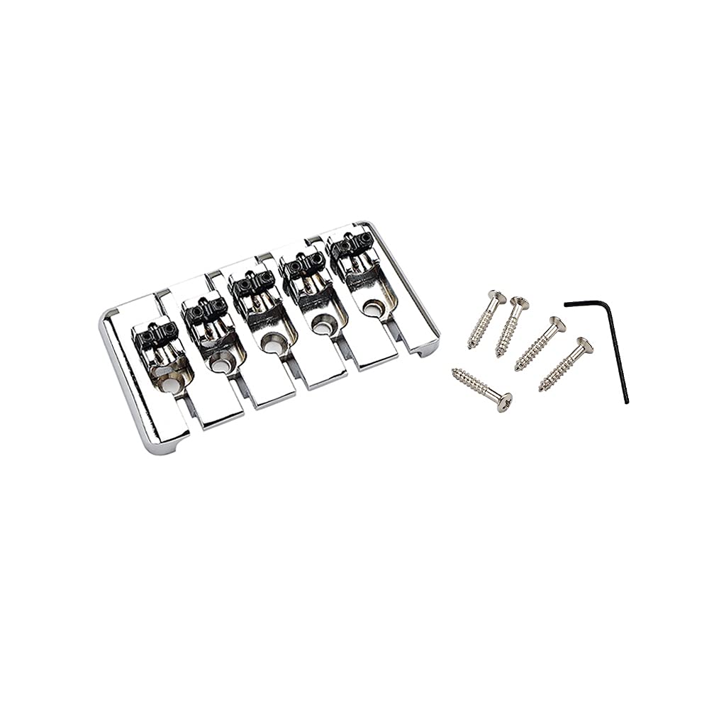 Alnicov 5-String Guitar Fixed Bridge - Replacement Part for Electric Bass Guitar | Perfect for DIY Guitar Repair & Upgrades