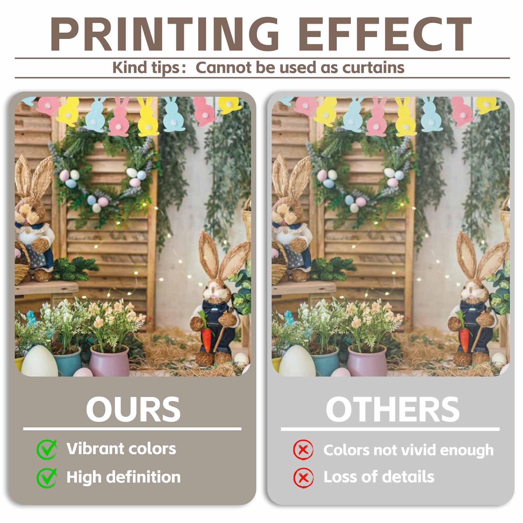 10x8ft Spring Easter Photography Backdrop - Colorful Garden Bunny with Eggs & Flowers - Baby Kids Portrait Photo Booth Props for Easter Party, Baby Shower & Spring Celebrations