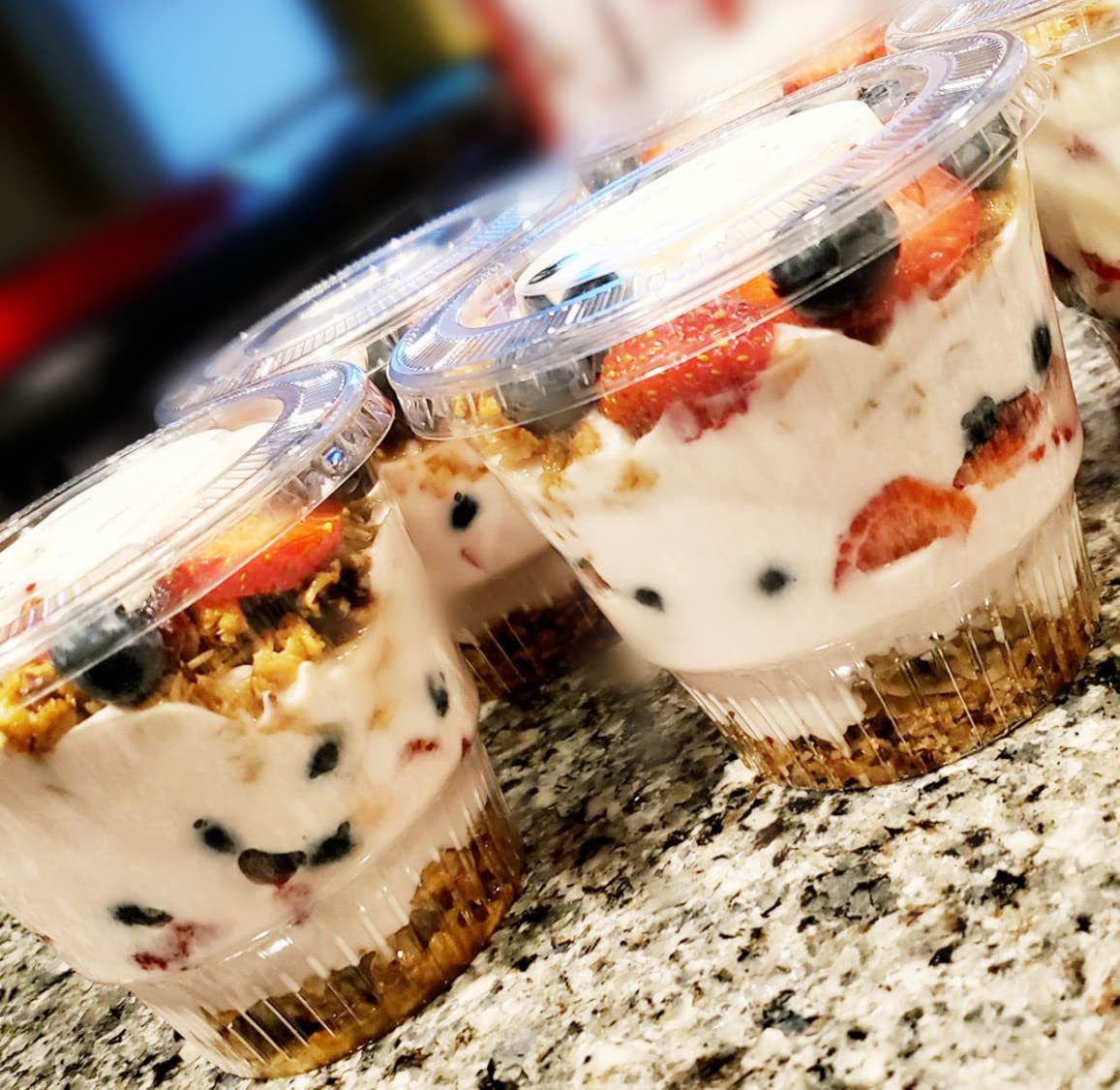 4U'LIFE 12 oz Clear Plastic Ice Cream Cups - 50 Pack Disposable Dessert Bowls for Frozen Yogurt, Parfait, Sundae & Party Serving - BPA-Free & Crystal Clear (Lids Not Included) - Perfect for Ice Cream Shops, Dessert Bars & Home Entertaining