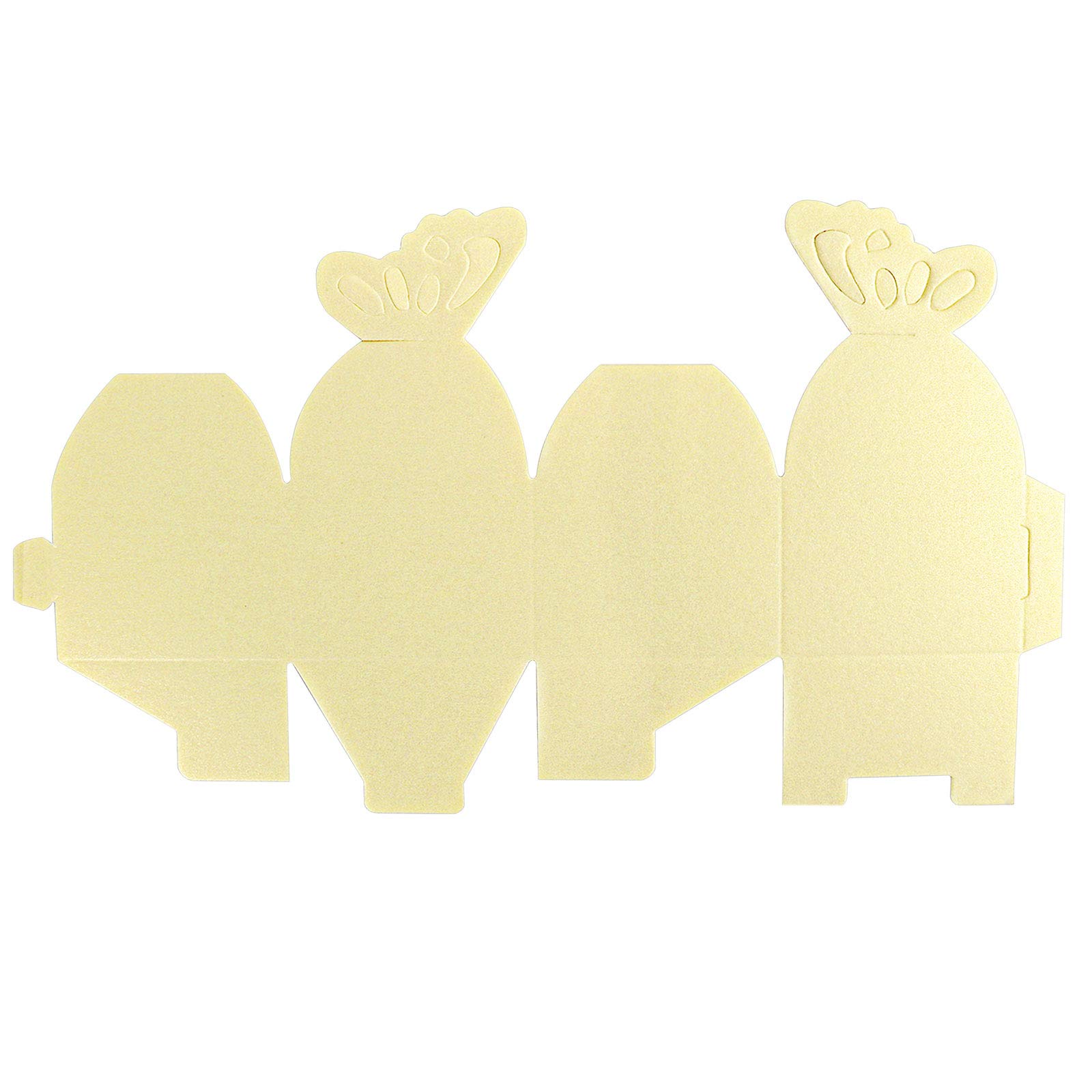 Yellow Butterfly Wedding Favor Boxes - 50pcs for Baby Shower & Party Decor