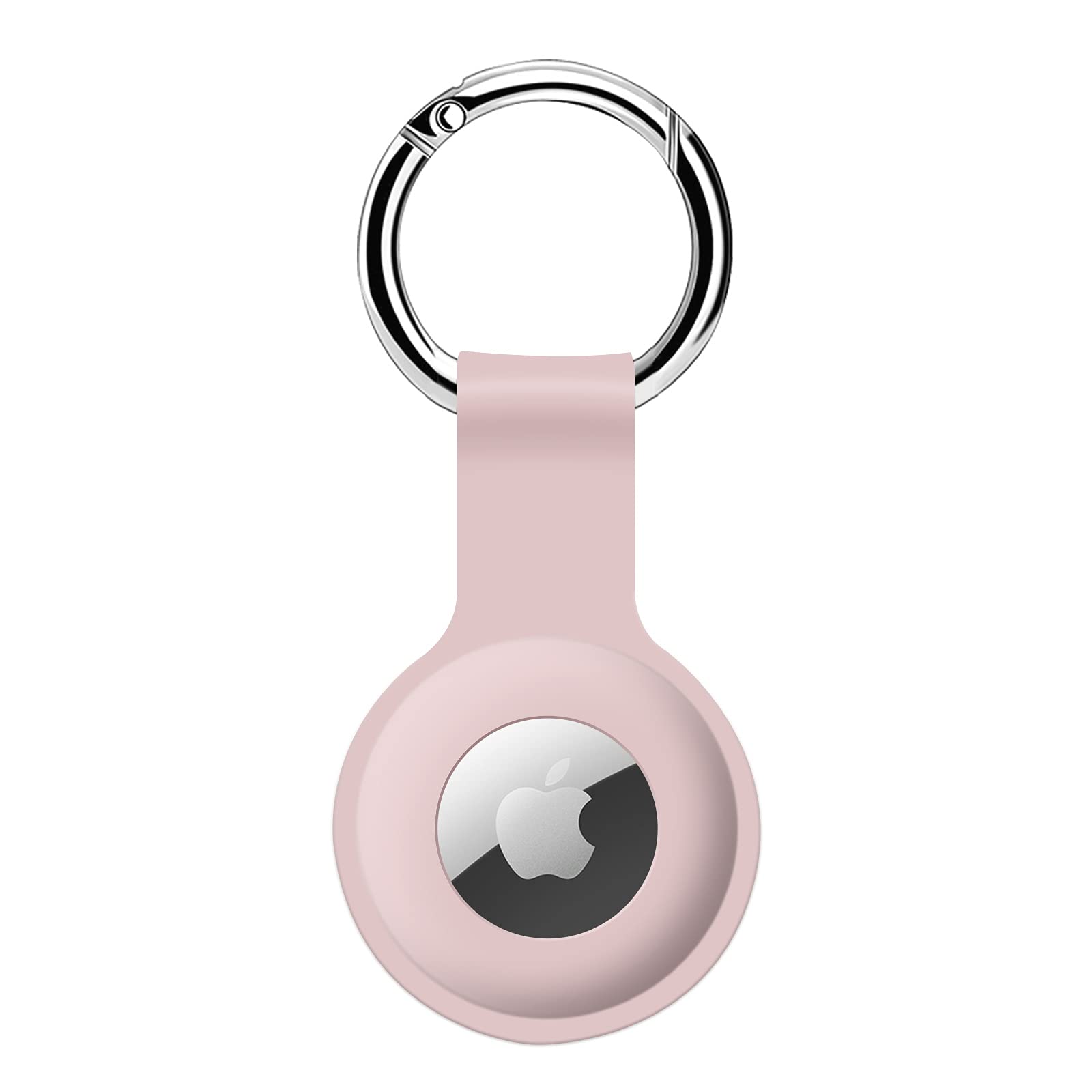 COLORCORAL Ultra Light Silicone Case for Apple AirTags - Durable Anti-Scratch Protective Cover with Anti-Losing Keychain Ring (Pink) | Perfect for Keychains, Luggage Tracking & Pet Collars