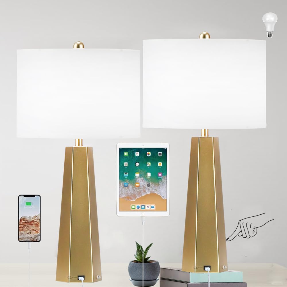 Modern Touch Bedside Lamps Set of 2 - 30