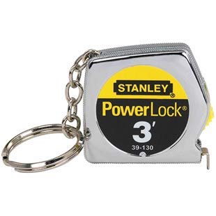 Stanley 39-130 3' POWERLOCK Tape Measure - Heavy Duty Retractable Measuring Tool for Construction, DIY Projects & Home Improvement | Accurate Metric/Imperial Scale