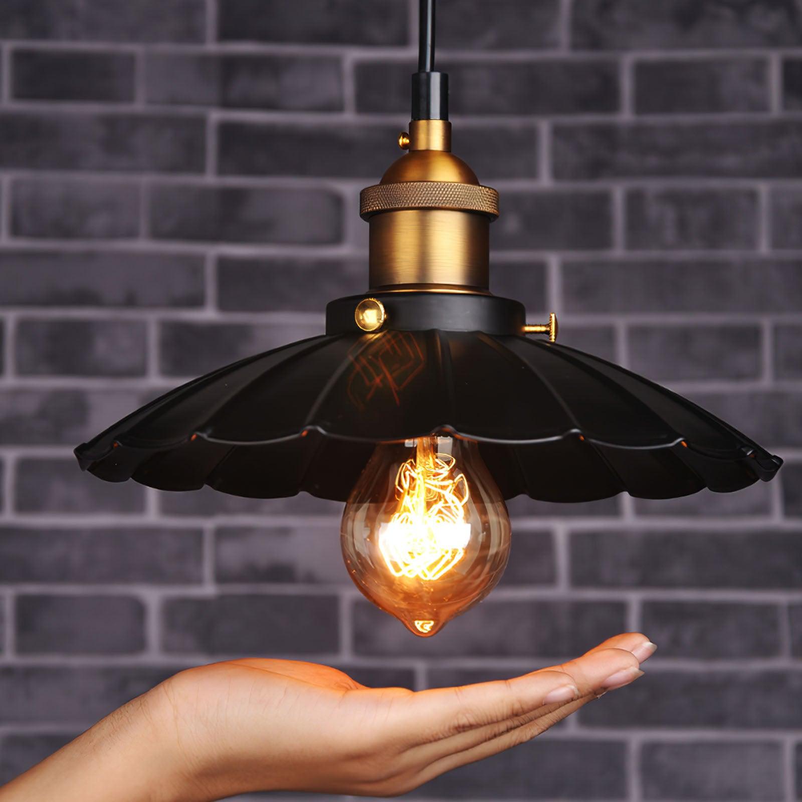 Elegant Black Skirt Pendant Light - Modern Hanging Chandelier for Dining Room, Kitchen Island, or Bedroom Decor