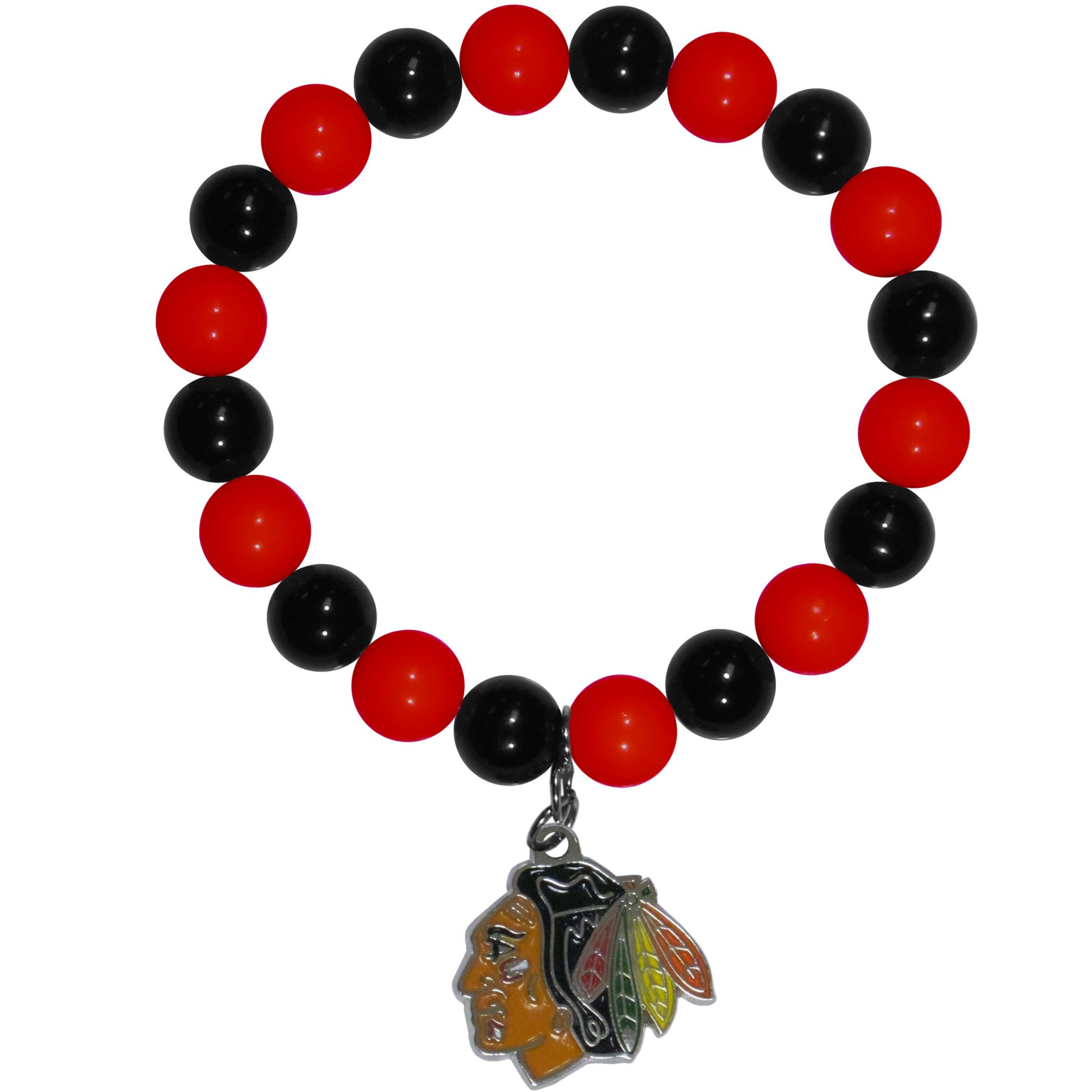 NHL Fan Bead Bracelet - Officially Licensed Team Colors - Adjustable Sports Wristband for Hockey Games, Tailgating & Fan Support