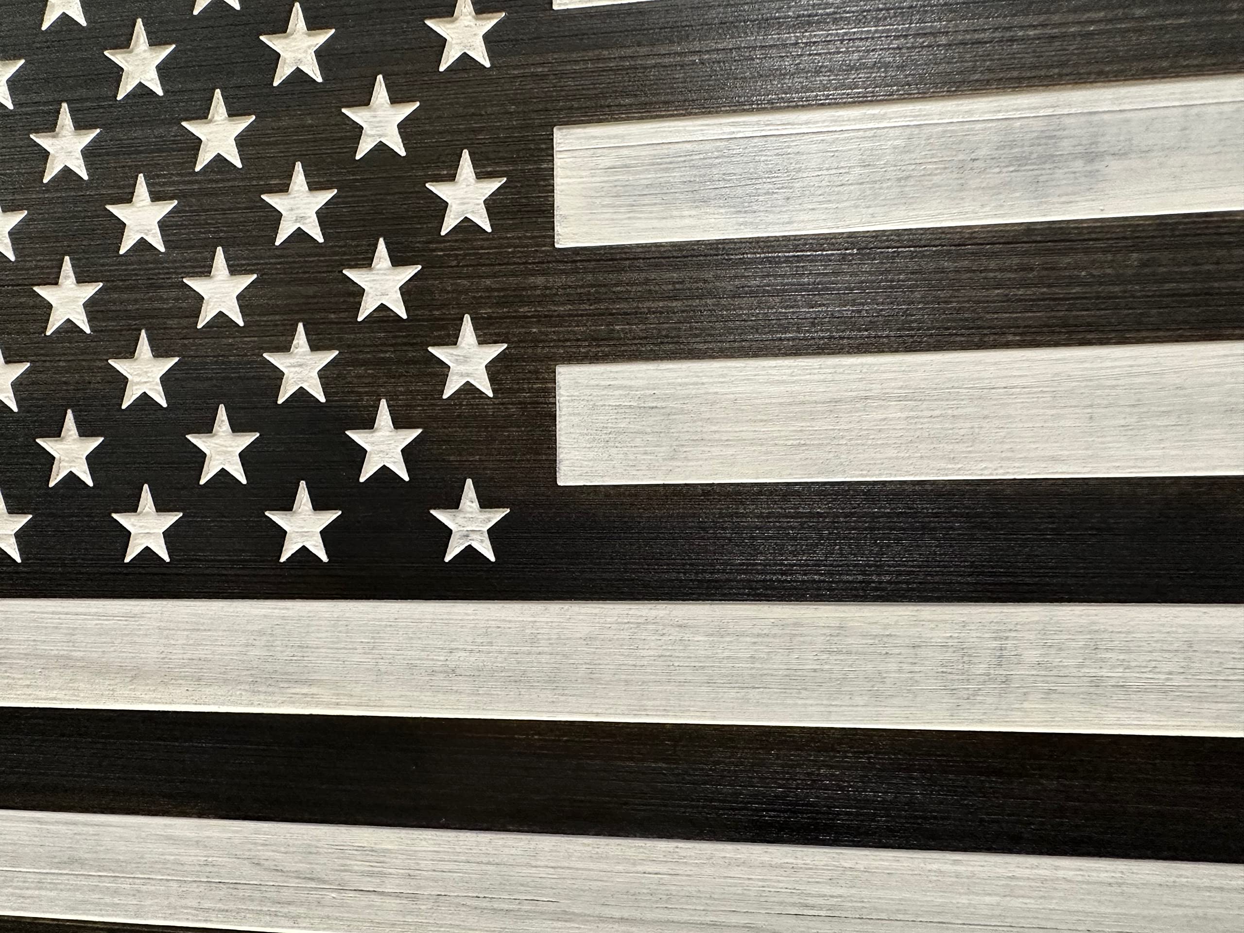 American Flag Concealed Gun Cabinet - Hidden Gun Storage Safe with Black & White Distressed Design | Secure Firearm Storage for Home, Office & RV Protection