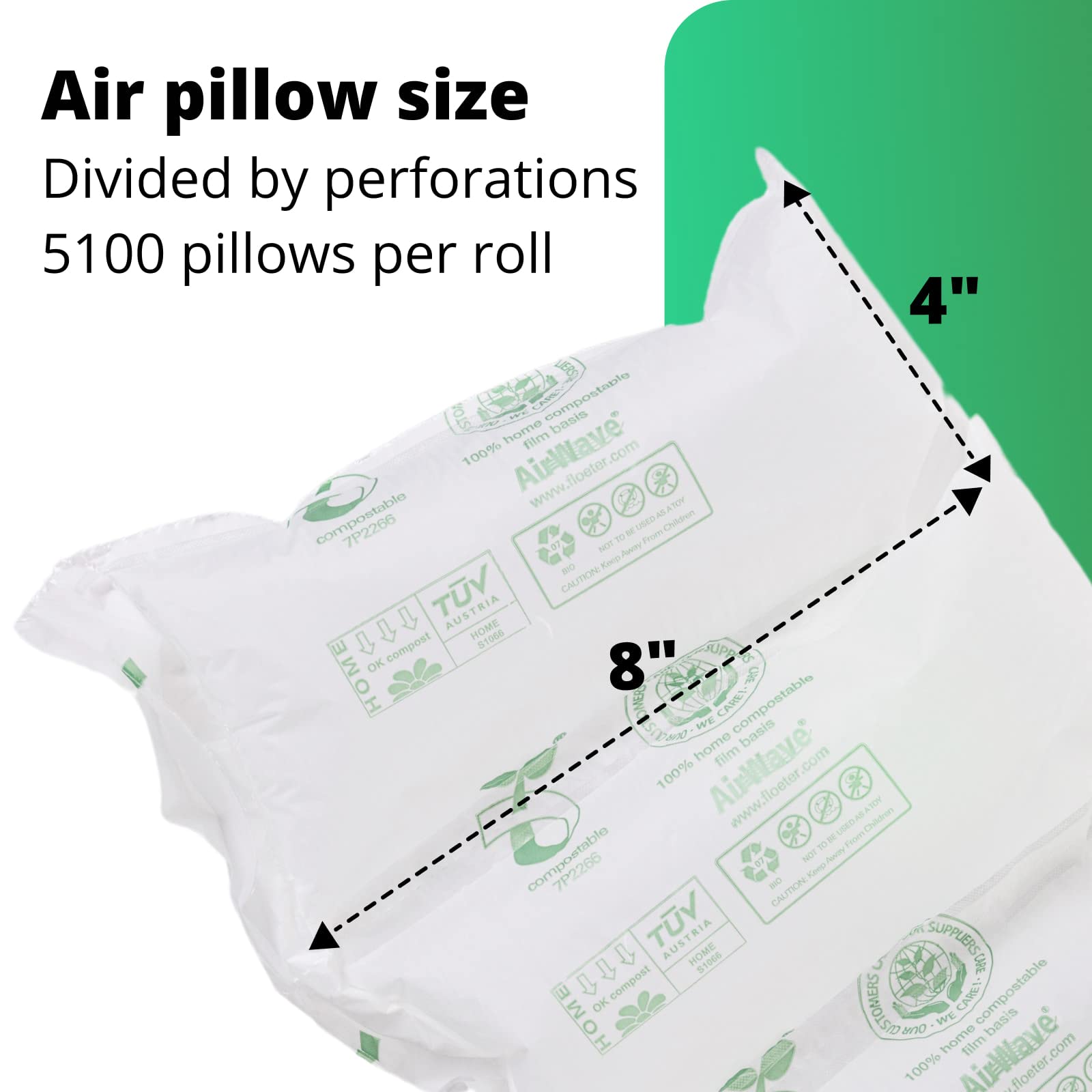 Eco-Friendly PlantWave-7.1 Biodegradable Air Pillows for Packaging - 8