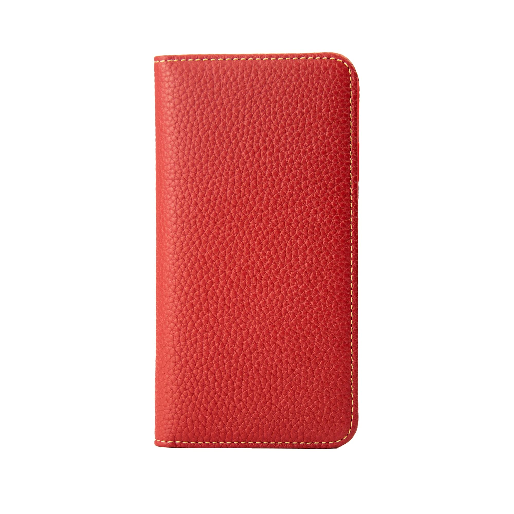 Hanatora Genuine Leather Flip Case for iPhone X/iPhone XS with Card Holder - Stylish Magnetic-Free Phone Cover for Men & Women (Red) | Perfect for Everyday Use, Business Meetings & Travel Protection