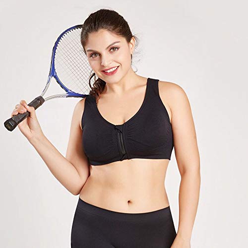 Wireless Front Closure Post-Surgery Bra for Women - Racerback Sports Bras with Zipper for Yoga, Running & Active Lifestyles - Comfortable Support for Recovery & Workouts