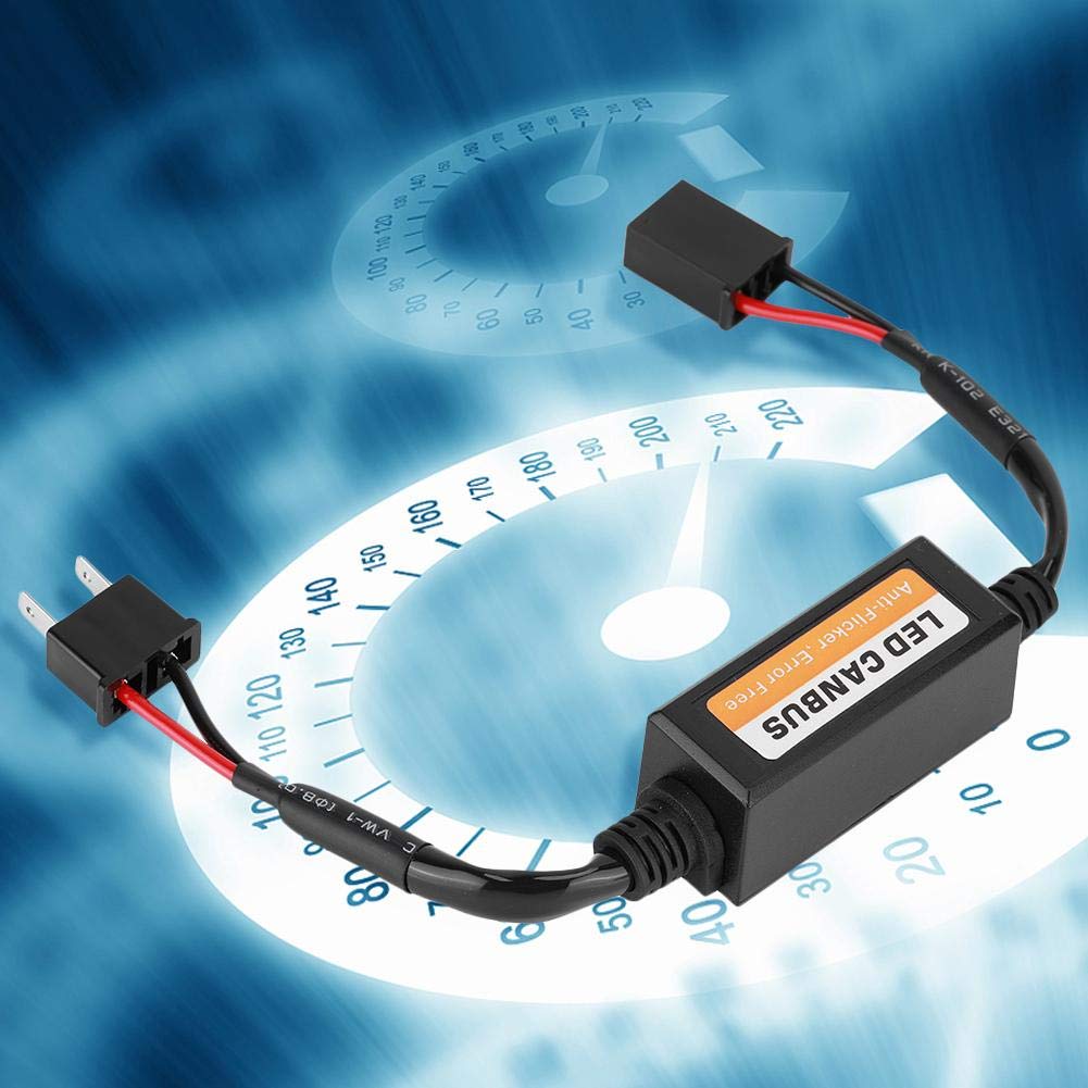 2Pcs LED Canbus Decoder for H7 Headlights - Anti Flicker Resistor, Error Canceller & Canbus Adapter | Compatible with Oxilam Car LED Lights | Perfect for Night Driving & Foggy Conditions