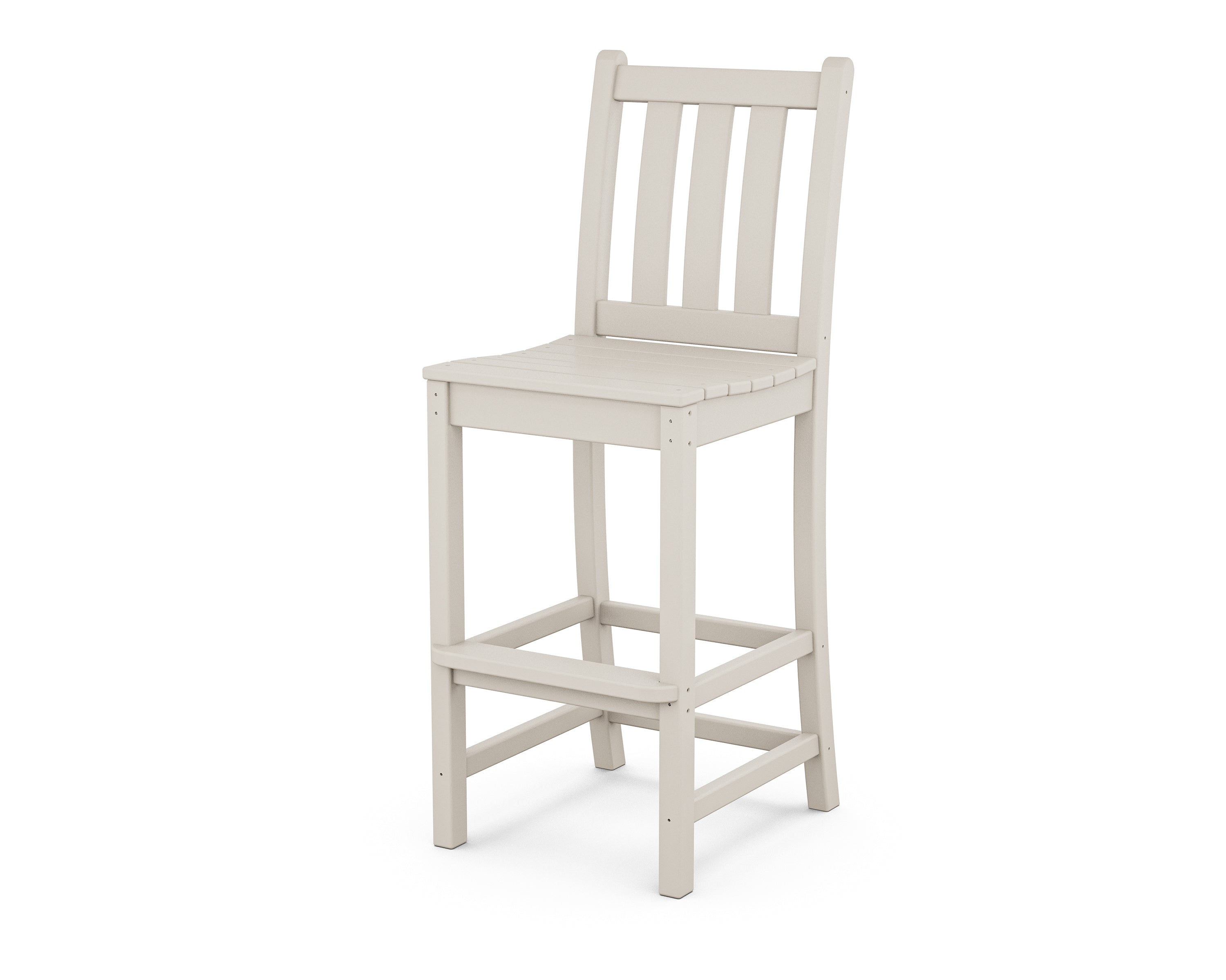 POLYWOOD Traditional Garden Bar Side Chair - Outdoor Patio Furniture, Weather-Resistant & Durable - Perfect for Backyard, Poolside, and Restaurant Use