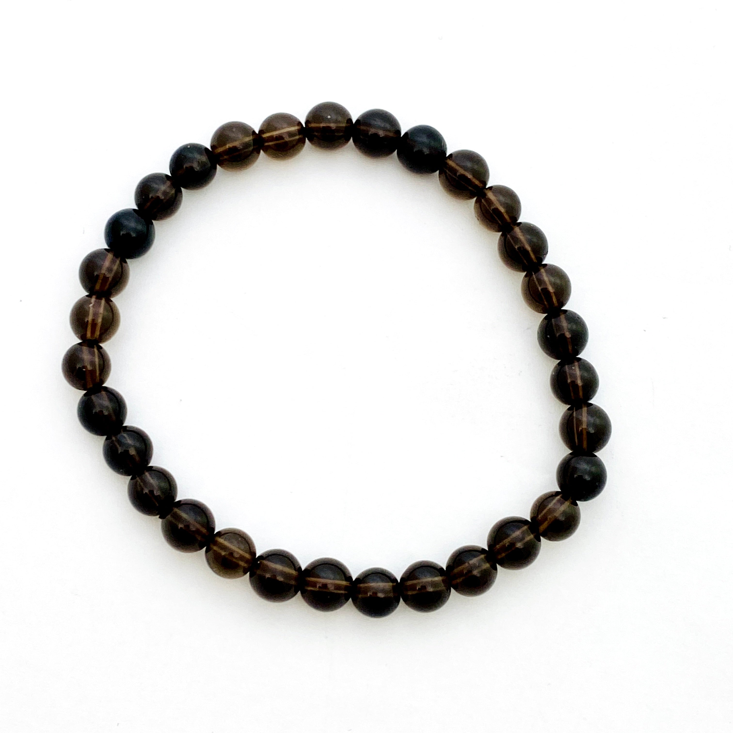 Natural Smokey Quartz Beaded Bracelet for Women - Healing Crystal Jewelry for Meditation, Yoga & Positive Energy