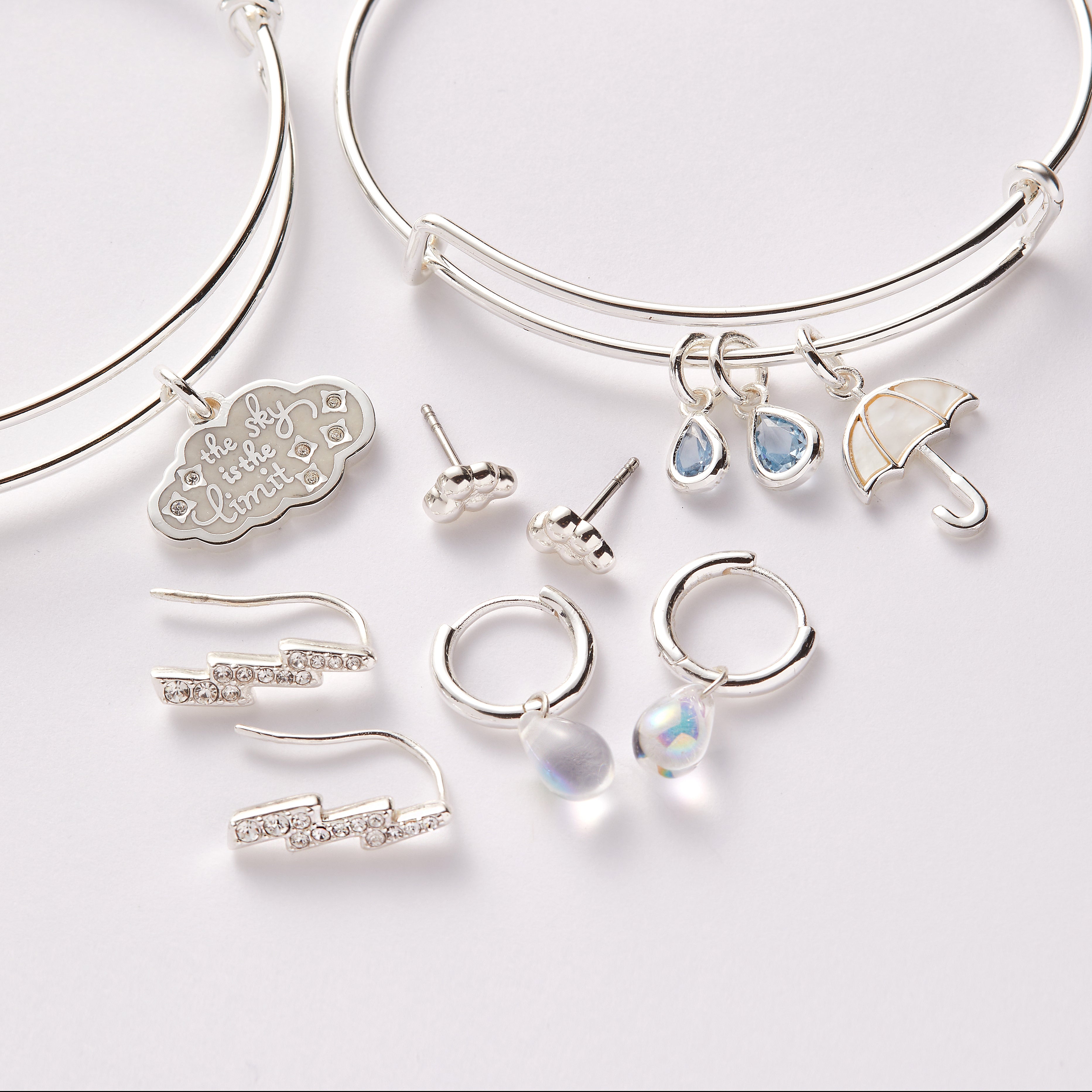 3-Piece Cloud Earrings Set - Dainty Silver Hoop Earrings for Women - Perfect for Everyday Wear, Gifts & Boho Style