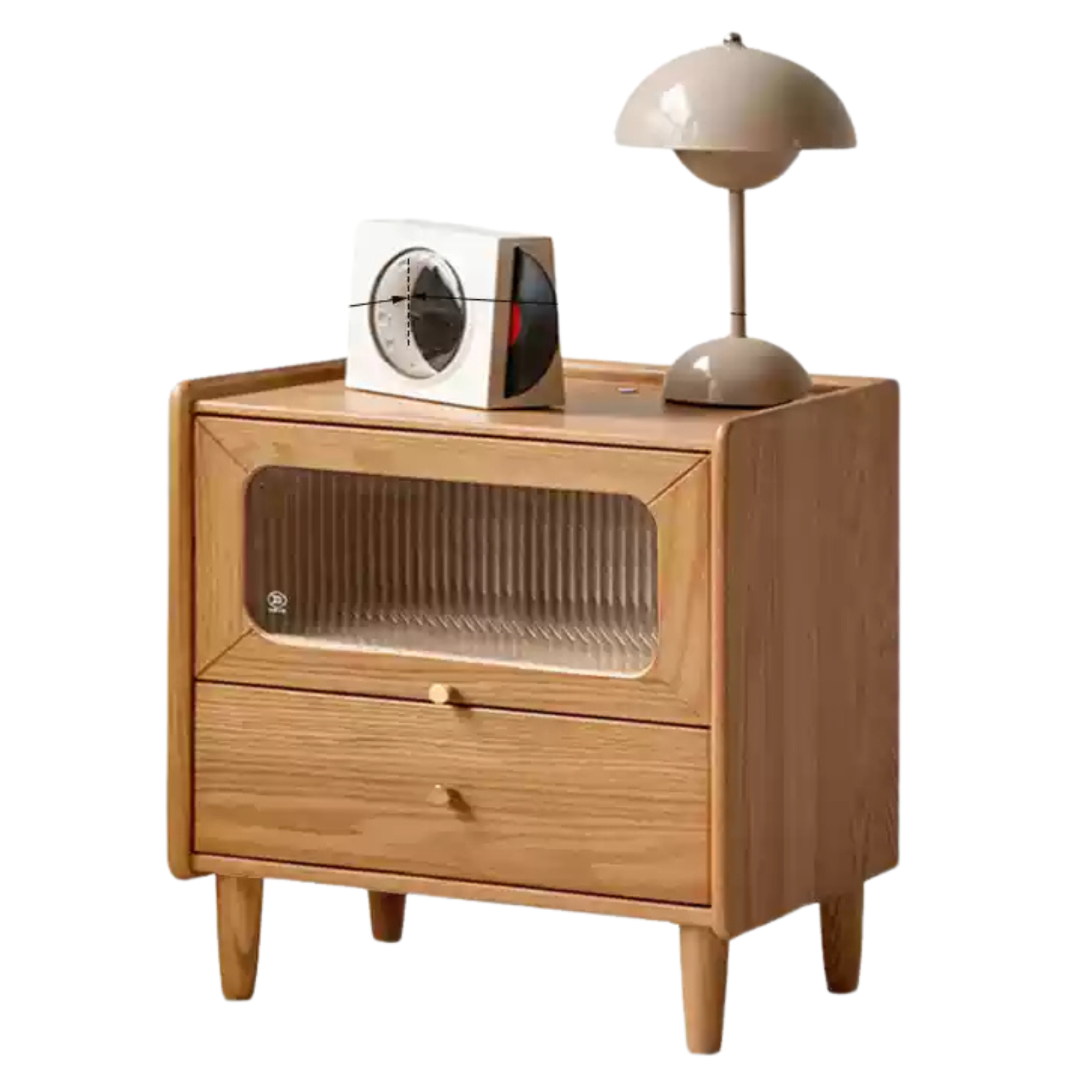 19.6x13.7x19.6 inch / 50x35x50cm / Natural wood color / bedside table (without lamp)
