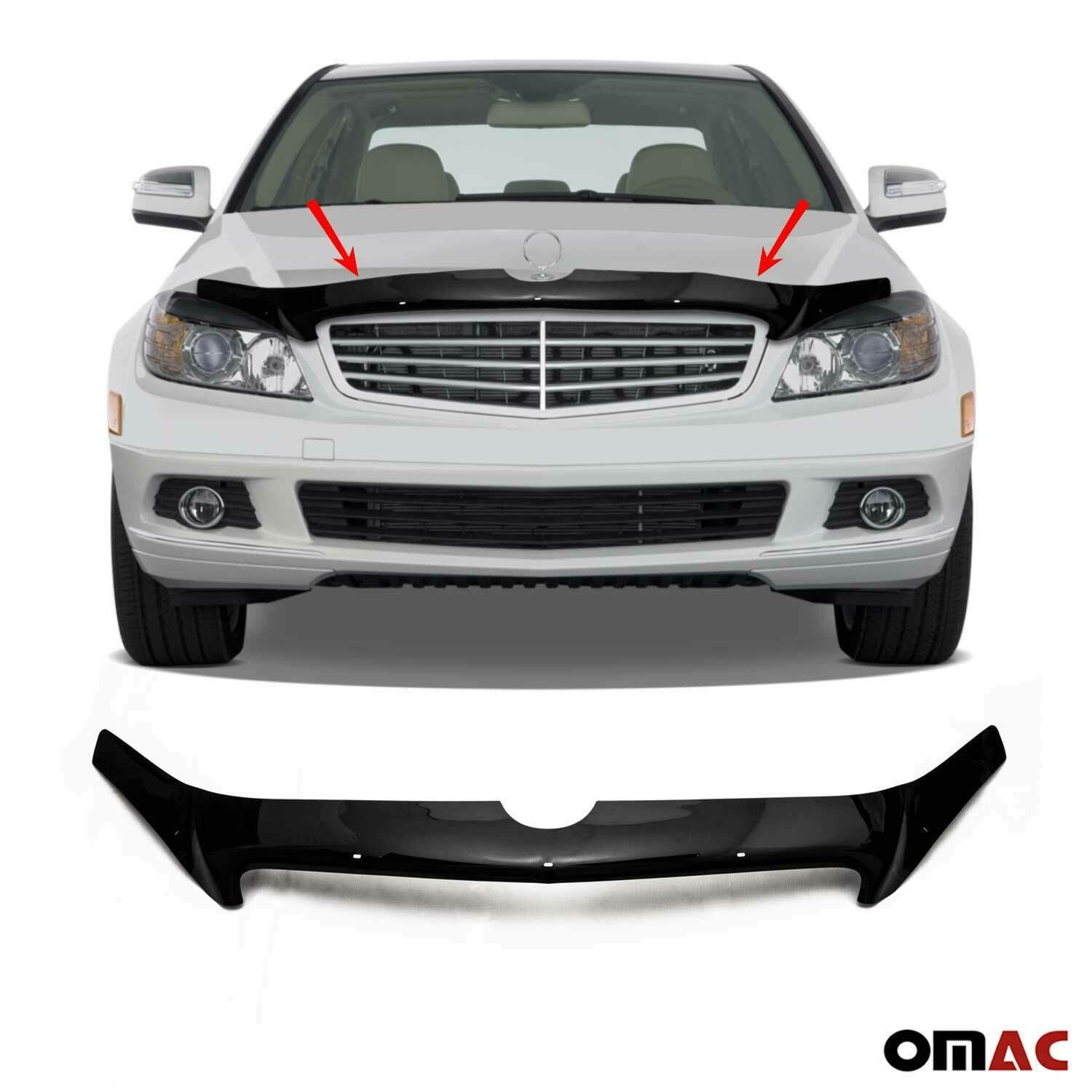 Mercedes C Class W204 2008-2014 Front Bug Shield Hood Deflector | Bonnet Protector for Windshield & Paint Protection | Perfect for Highway Driving & Off-Road Adventures