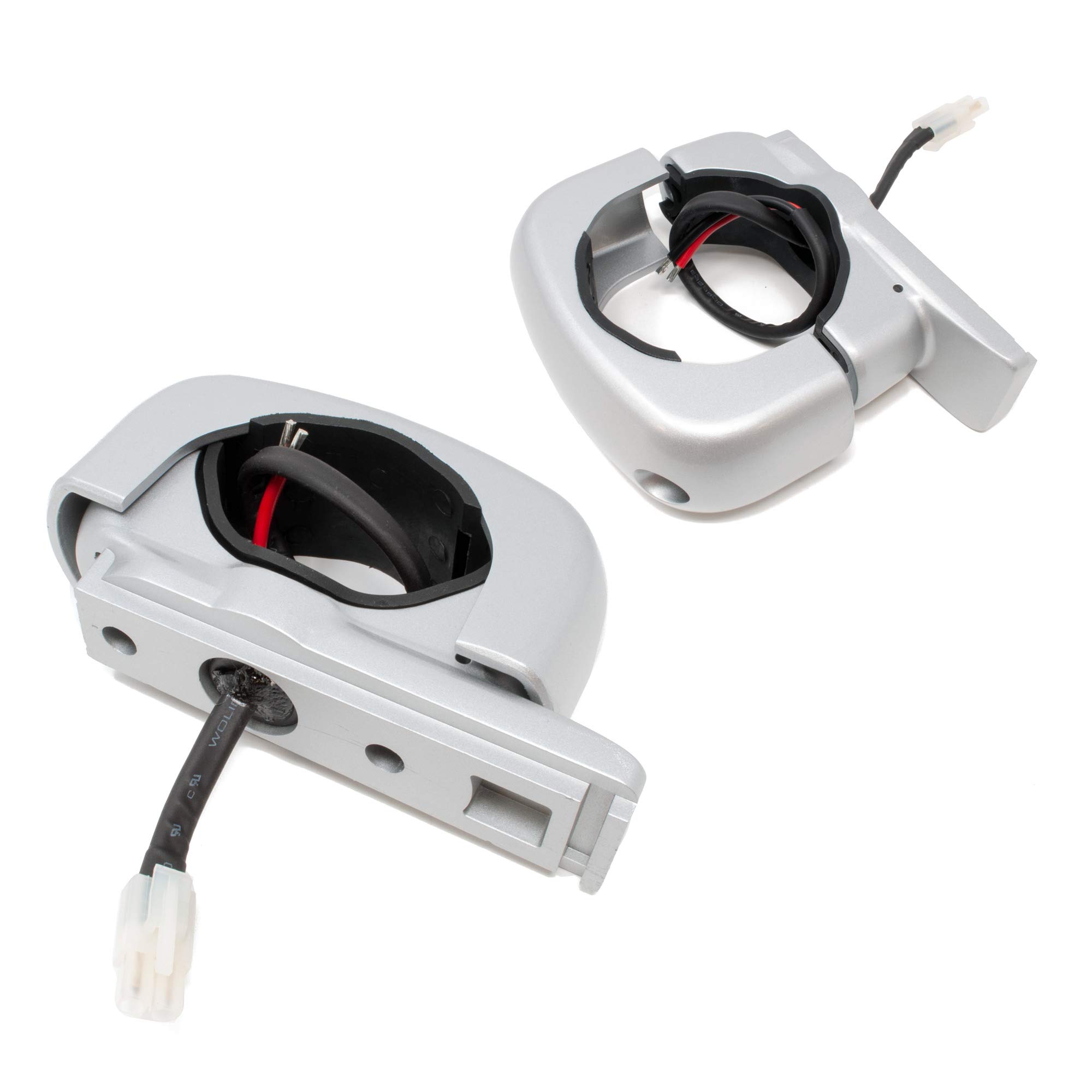 Wet Sounds ICON8W-FC-SA 8 Inch White Marine Tower Speakers with Silver Aluminum Fixed Clamps & HTX2 600 Watt Amplifier - Perfect for Boats, Yachts, and Water Sports