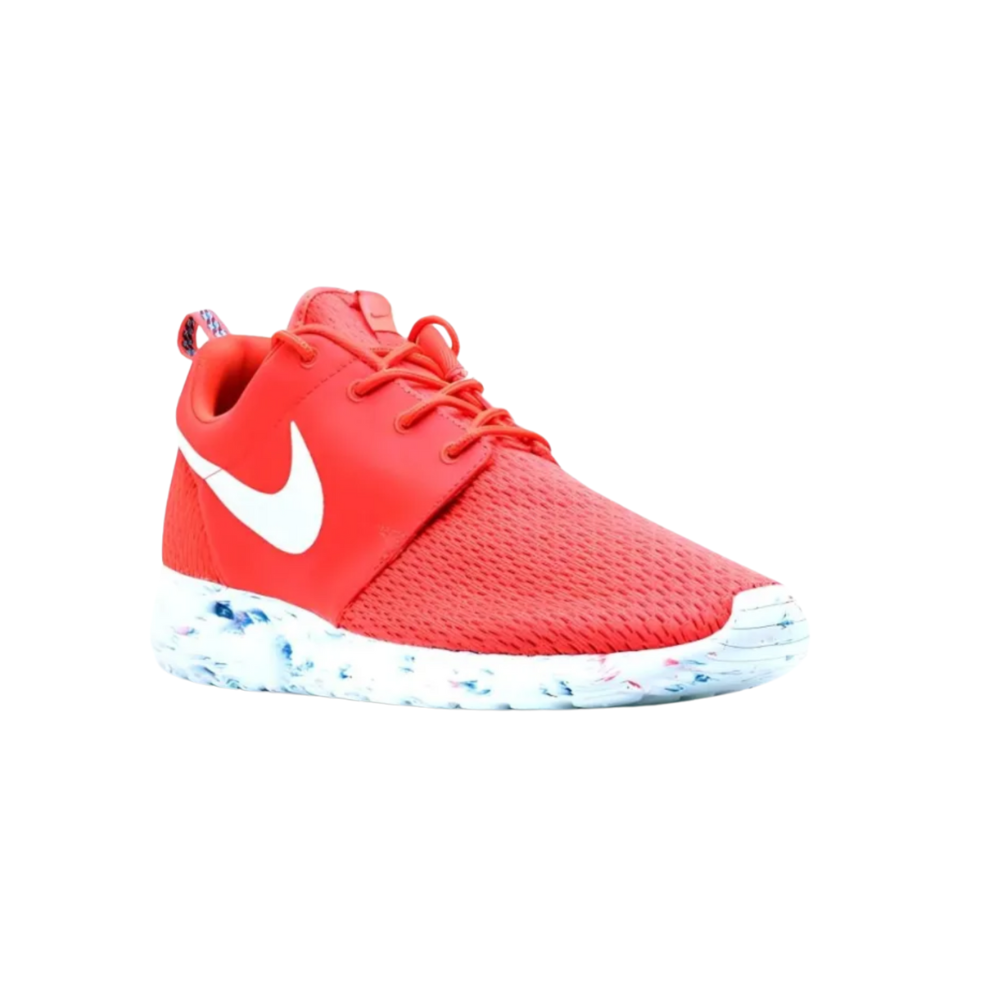 Nike Roshe Run Marble Pack Running Shoes - Red, White & Crimson Colorway | Lightweight & Comfortable for Jogging, Gym Workouts & Casual Wear