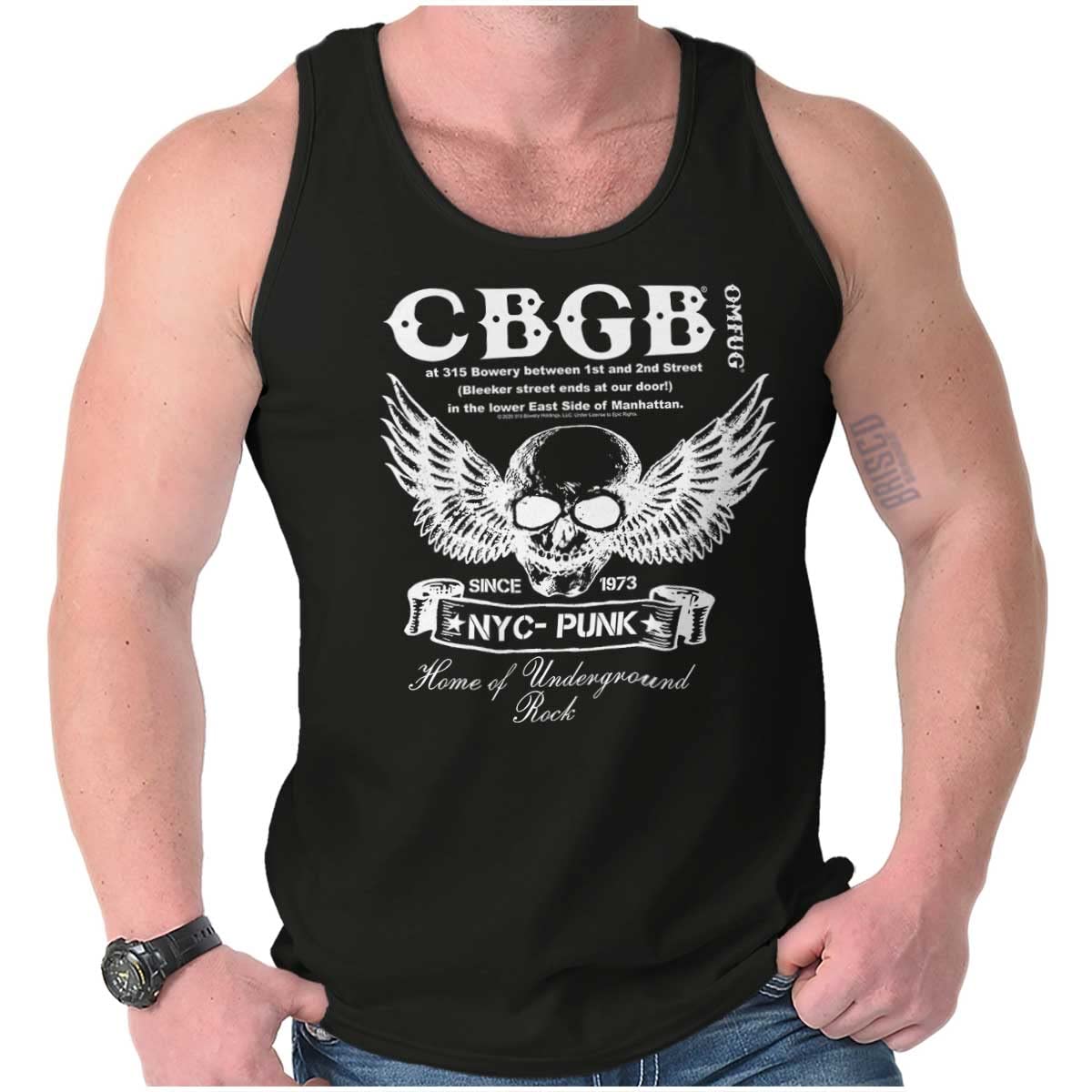 Vintage CBGB New York City Punk Rock Concert Poster Graphic Tank Top & T-Shirt for Men & Women - Perfect for Concerts, Festivals & Retro Streetwear