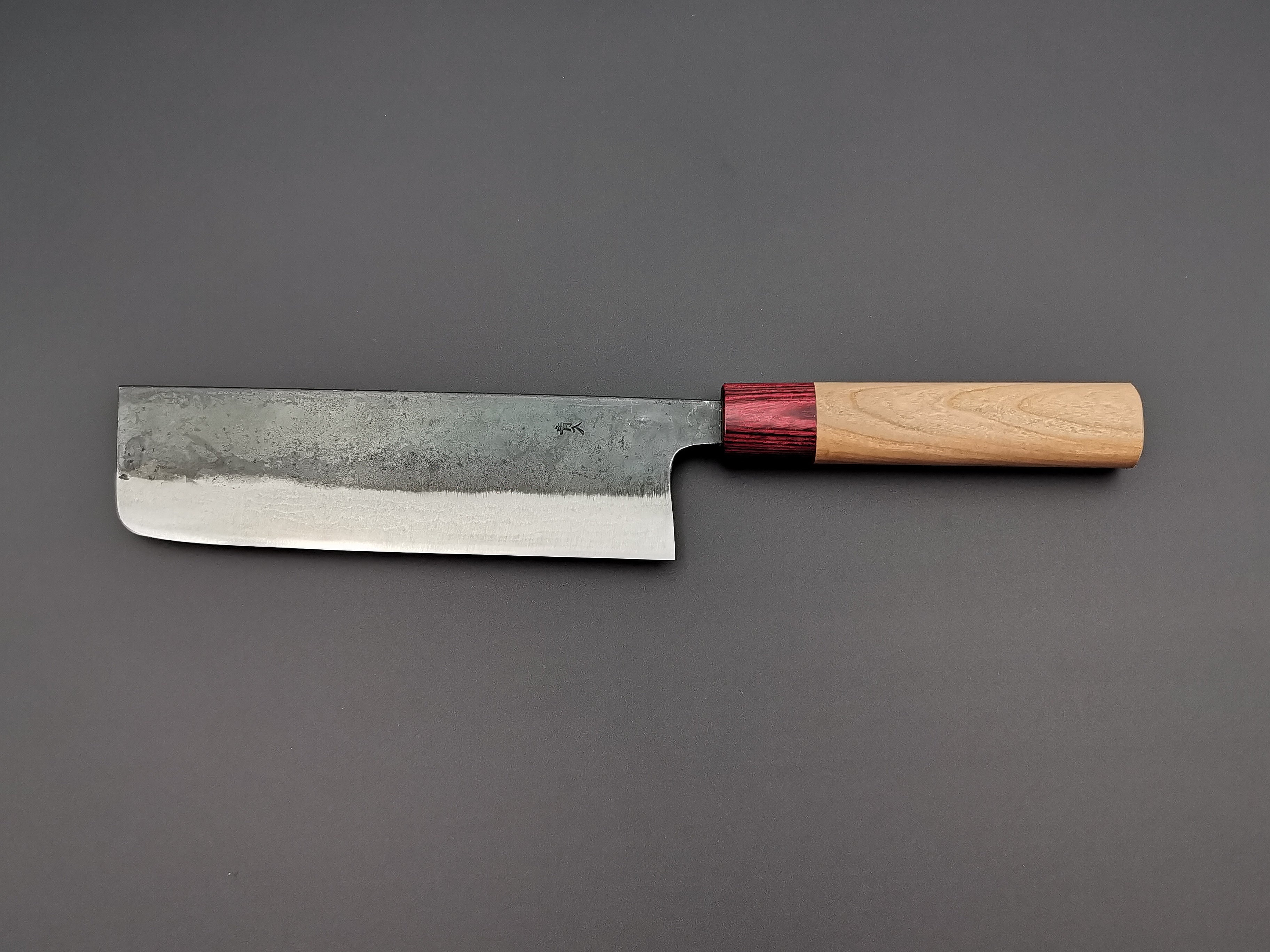 Premium Muneishi Aogami Damascus Nakiri Knife 165mm - Japanese High Carbon Steel Chef Knife for Slicing, Dicing & Chopping Vegetables - Perfect for Home Cooks & Professional Chefs