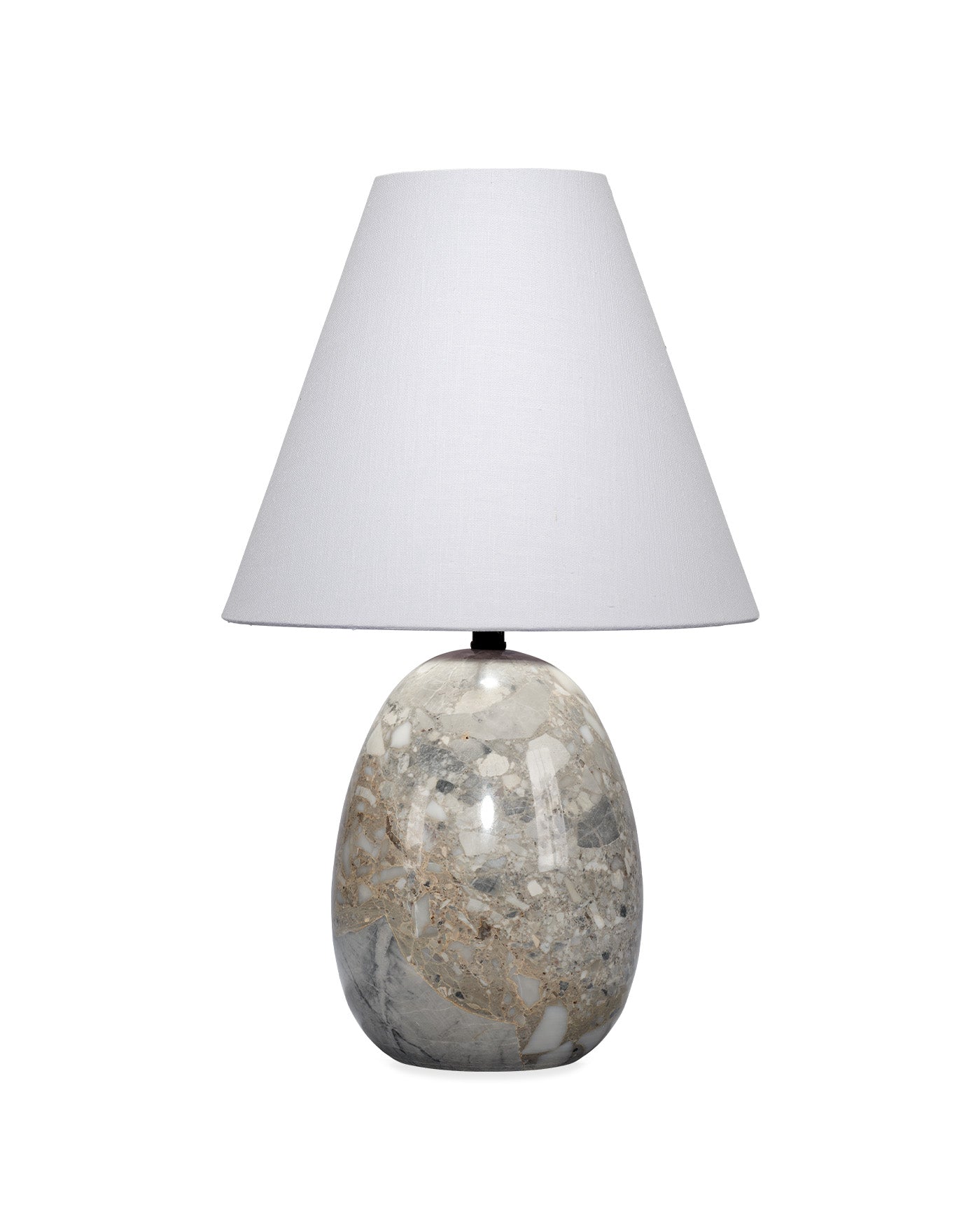 Modern Travertine Capsule Table Lamp - Minimalist Bedside & Desk Lighting for Home, Office, and Dorm Room Decor