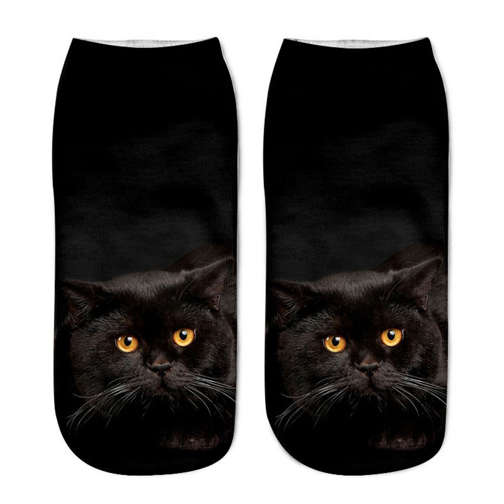 Funny 3D Cat Printed Unisex Ankle Socks - Cute Casual Short Socks for Men & Women - Perfect for Gifts, Cosplay, and Everyday Wear (P1955)