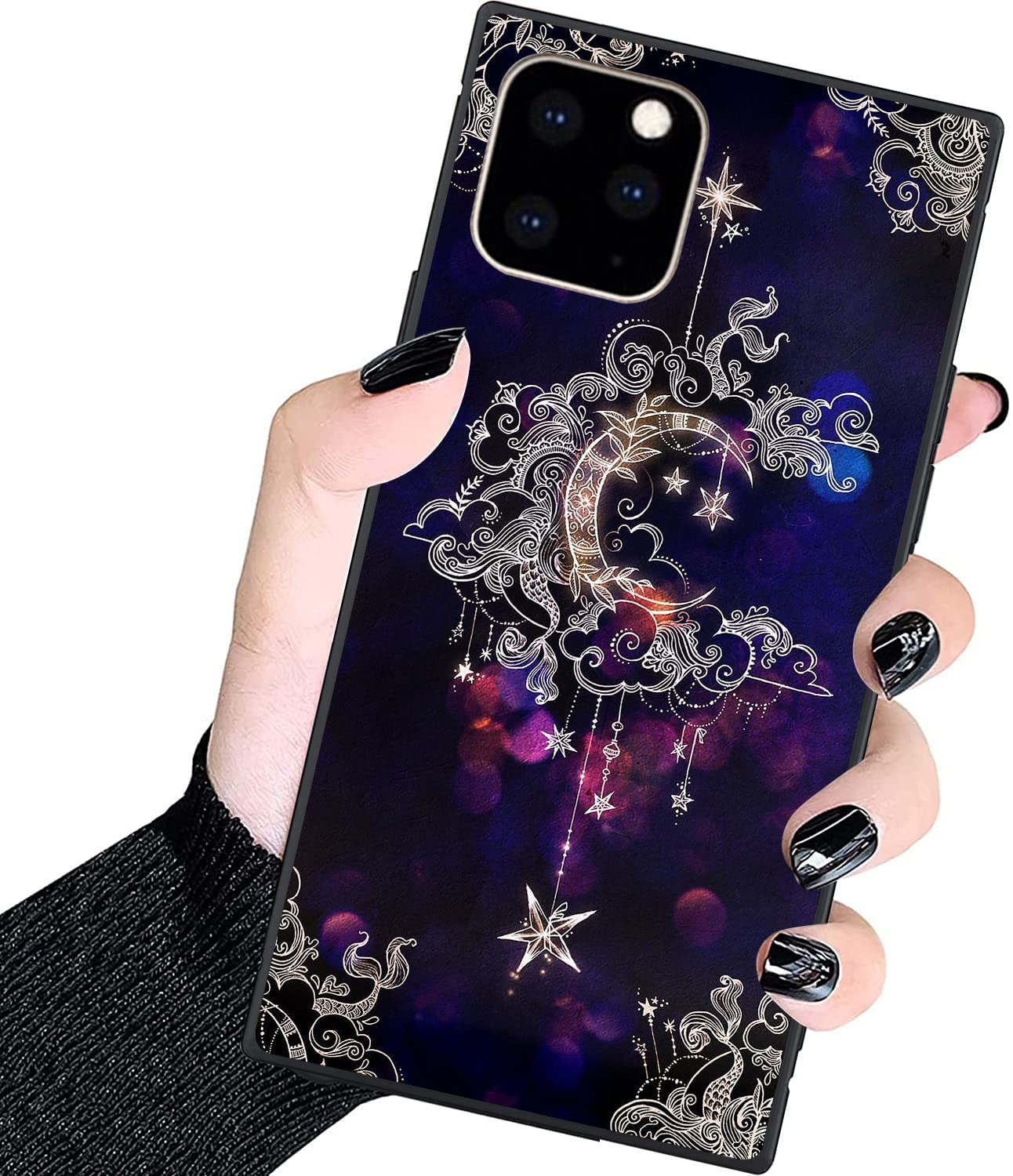 Zhuxuxitt iPhone 11 Pro Max Case - Starry Flowers Design, Fashion Soft TPU Bumper with Hard PC Back Cover for iPhone 11 Pro Max 6.5 Inch - Perfect Protective Case for Men & Women, Great for Daily Use and Outdoor Activities
