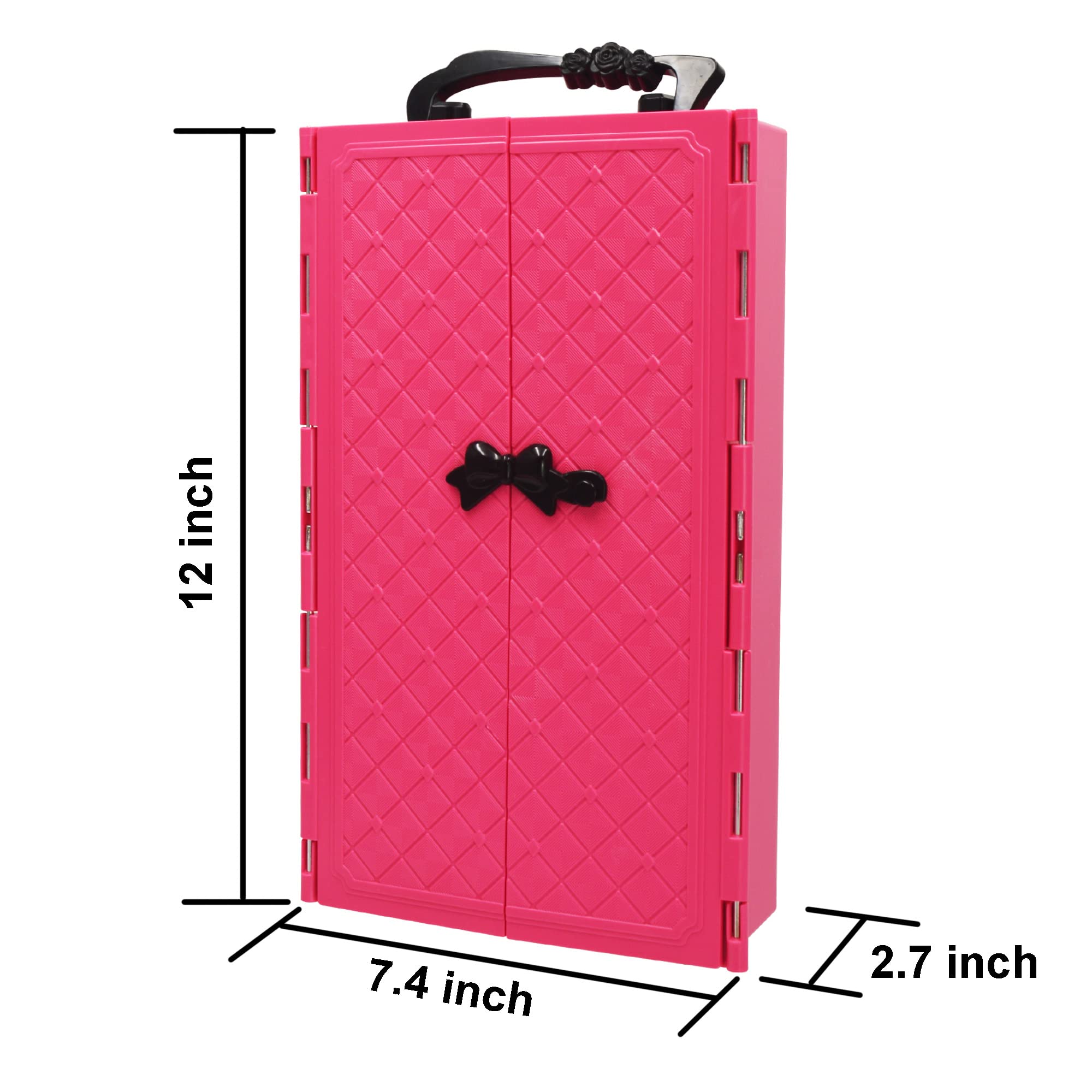 161 PCS 11.5 Inch Fashion Doll Wardrobe Set with Clothes, Shoes, Hangers & Accessories - Perfect for Pretend Play, Dress Up Games & Dollhouse Decor (Includes Dresses, Swimsuits, Crown, Necklace & More)