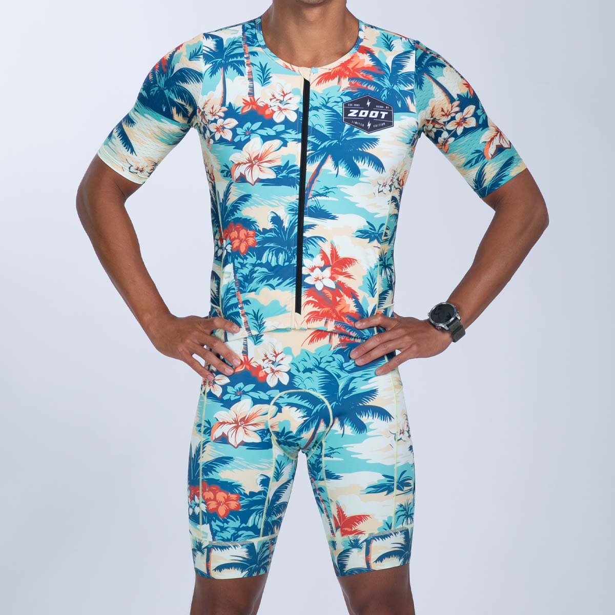 Vintage Hula Men's Limited Tri Aero FZ Racesuit - Lightweight Motorcycle Racing Suit for Track Days & Performance Riding