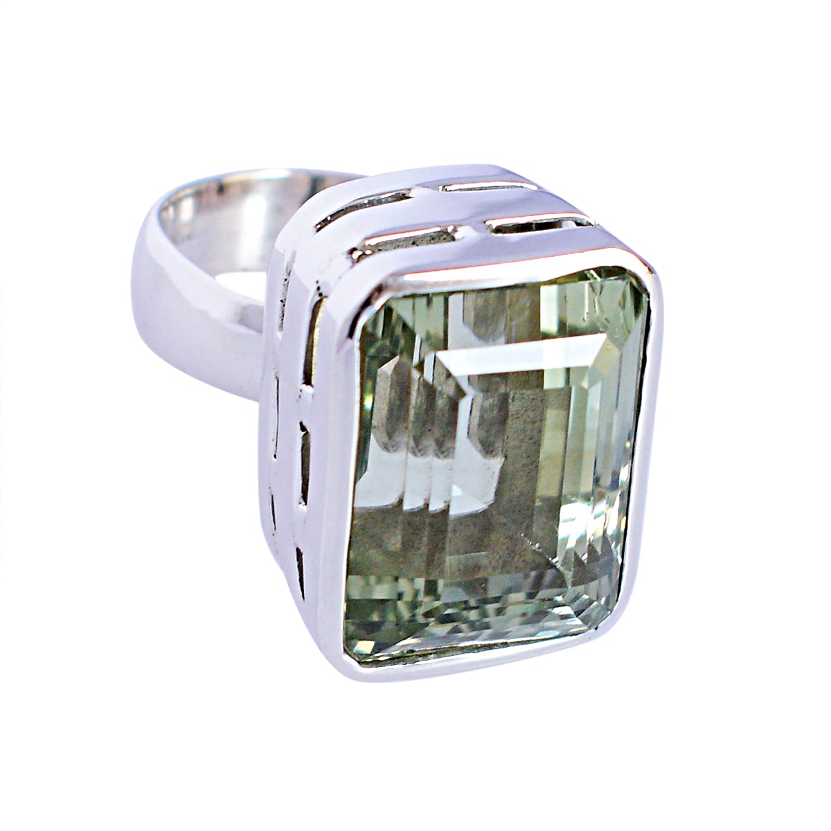 Genuine Green Amethyst Gemstone 925 Sterling Silver Ring - Handmade Jewelry for Women, Elegant Birthstone Gift for Birthday, Anniversary & Special Occasions | Perfect for Everyday Wear, Date Nights & Formal Events