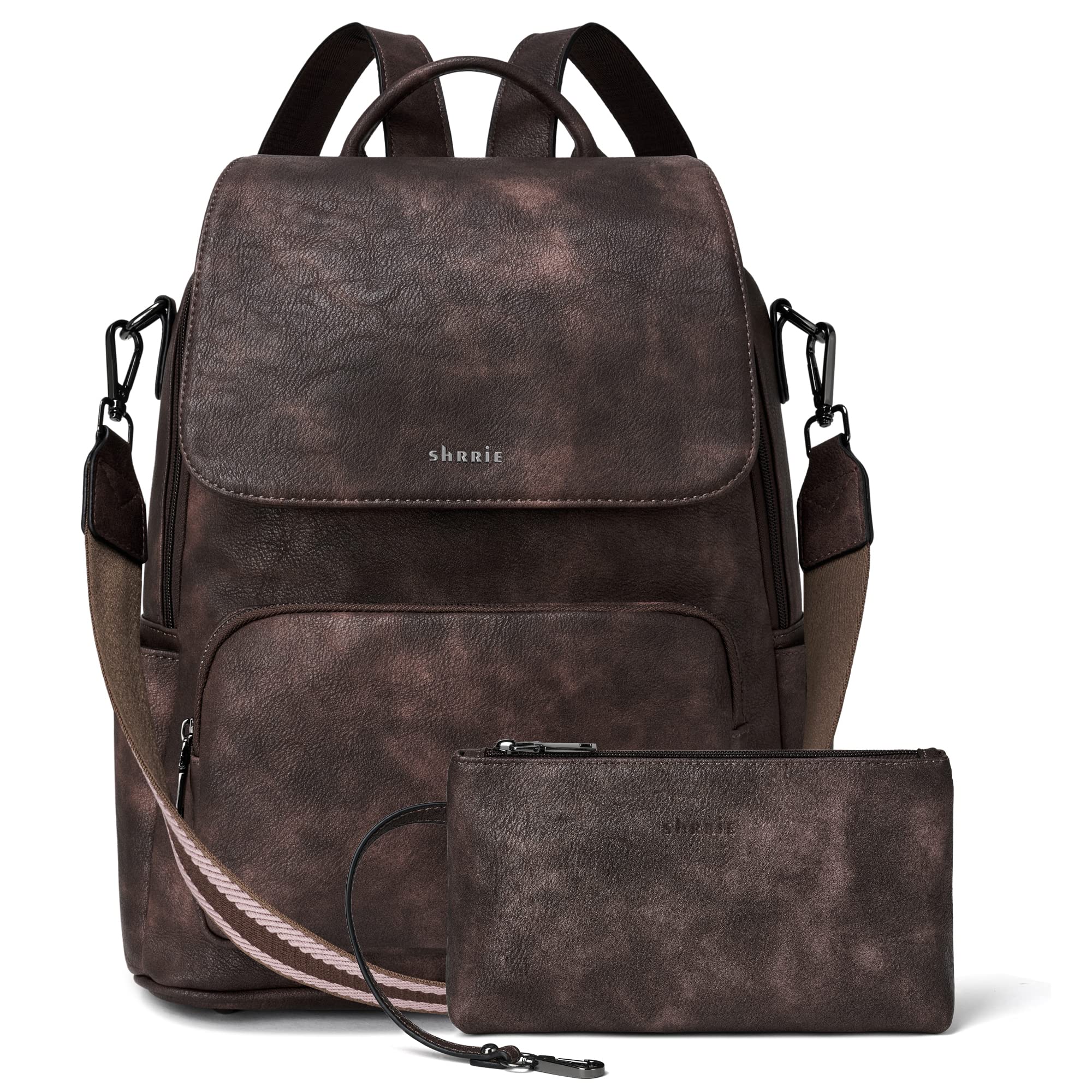 Stylish Leather Convertible Backpack Purse for Women - Fashionable Travel & Work Shoulder Bag with Wristlet | Perfect for Commuting, College & Weekend Getaways