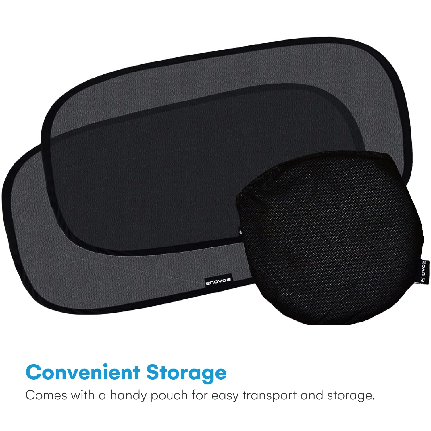 Enovoe 2 Pack Baby Car Window Shade - UV Protection & Breathable Mesh Sun Blocker for Child Safety - XL 25
