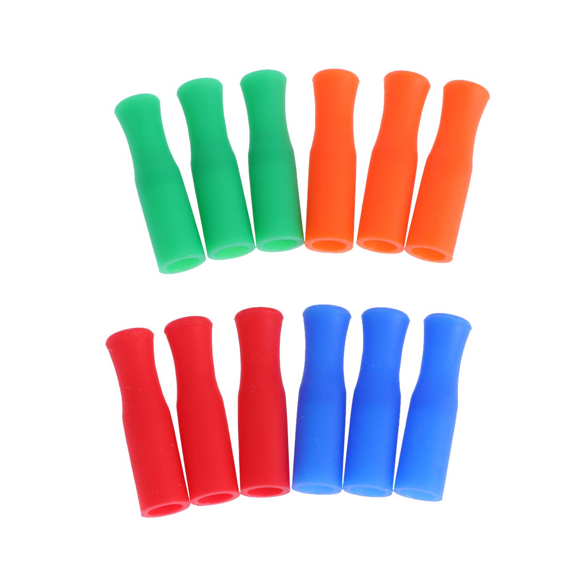 12-Pack Reusable Stainless Steel Straws with Silicone Tips - Eco-Friendly Metal Drinking Straw Covers for Smoothie, Iced Coffee & Cocktails - BPA-Free Dishwasher Safe for Home, Office & Travel