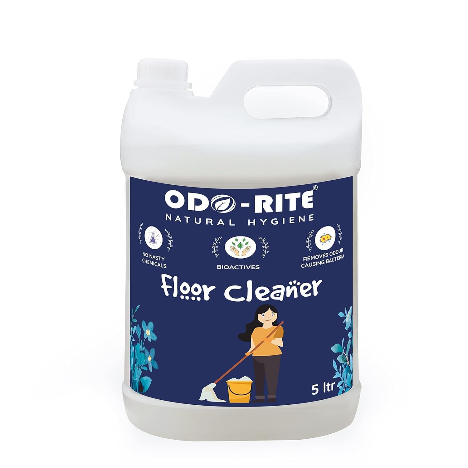 ODO-RITE Natural Floor Cleaner - 5 Litre | Chemical-Free, Biotech Formula Safe for Kids & Pets | Works on All Hard Surfaces | Perfect for Homes with Children and Pets