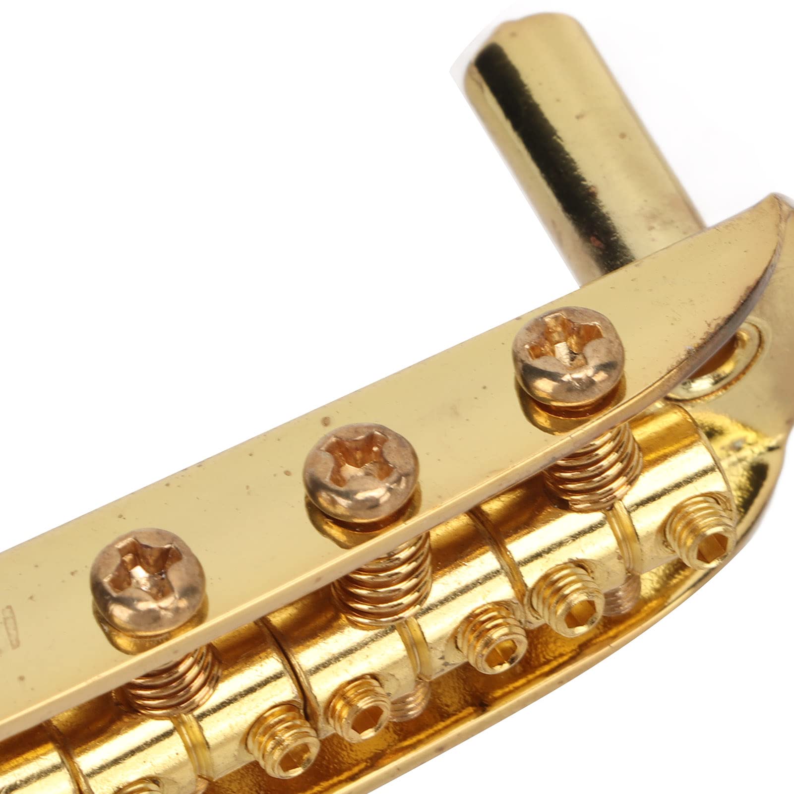 Premium 6-String Electric Guitar Bridge & Tailpiece - Gold Jazzmaster Bridge for Easy Tuning | Accurate Design for Enhanced Playability | Perfect for Jazz, Blues & Rock Performances