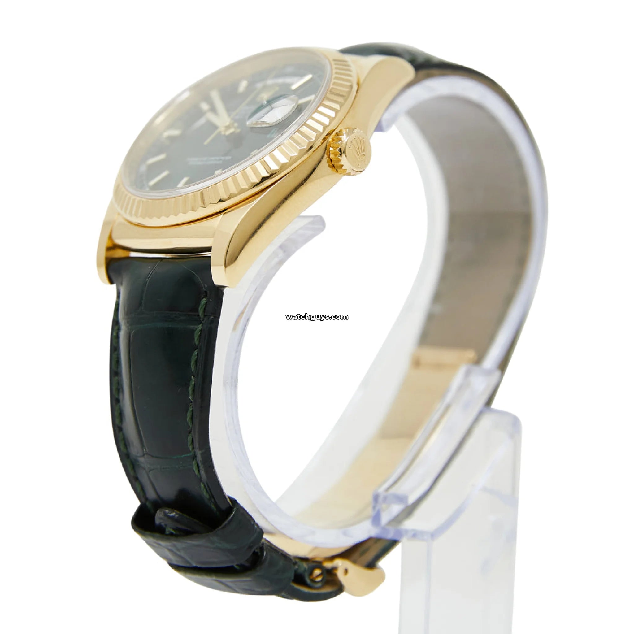 Luxury Rolex Day-Date 118138 Men's Watch with Green Dial - Perfect for Business, Formal Events & Special Occasions