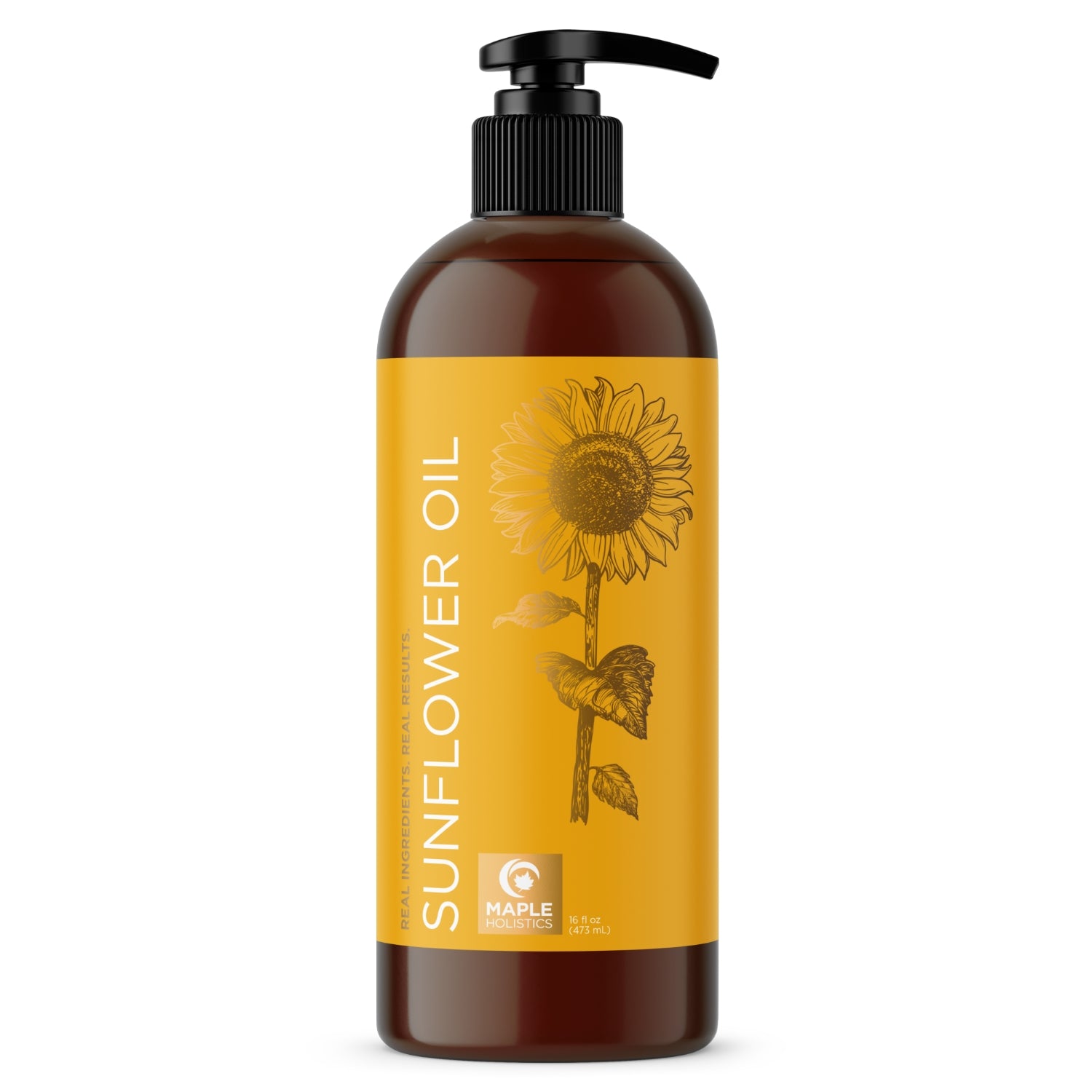 Pure Organic Sunflower Seed Oil - Cold Pressed, Unrefined, Non-GMO - Perfect for Cooking, Baking, and Skin Care