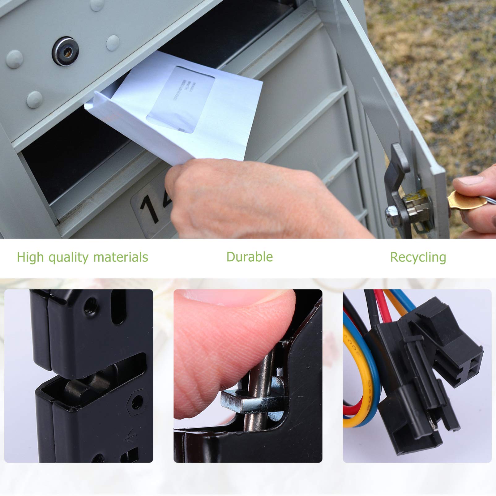 High Security Electric Magnetic Lock - 12V/24V Electromagnetic Cabinet Lock with Fail-Safe Mechanism for Office, Home & Commercial Use