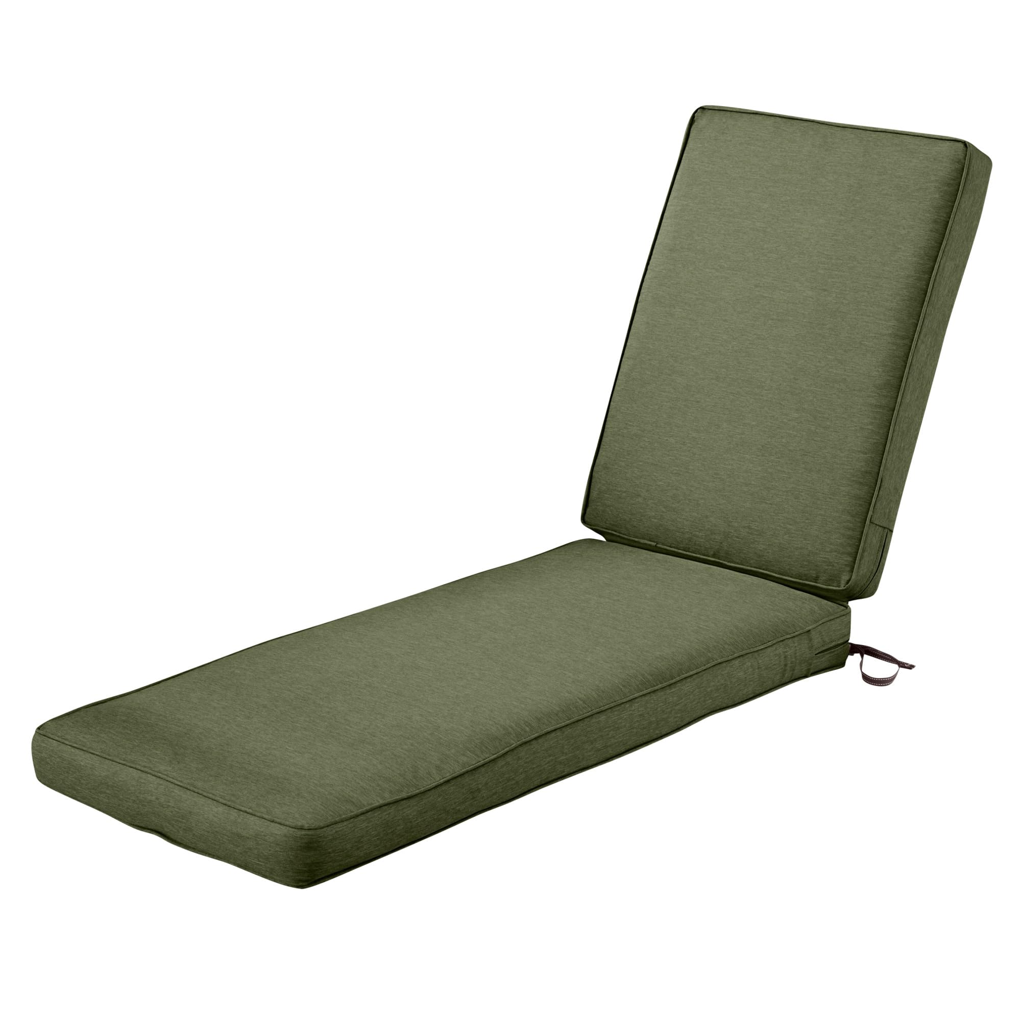 Classic Accessories Montlake Outdoor Chaise Lounge Cushion 80x26 - FadeSafe, Water-Repellent, Heather Fern - Perfect for Patio, Poolside & Garden Relaxation