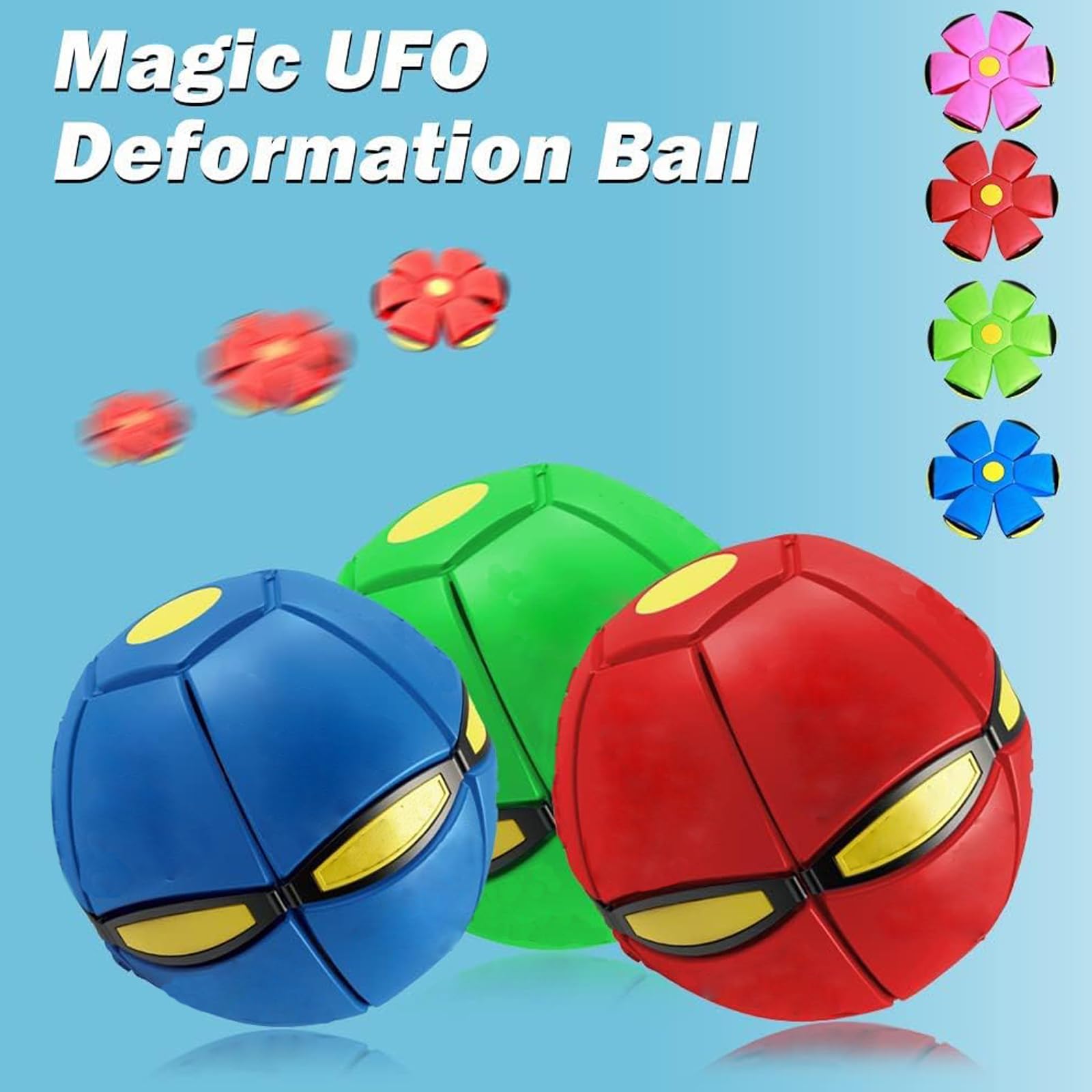 UFO Magic Flying Saucer Ball - Interactive Pet Toy for Dogs, Creative Disc Ball Stomp Game - Portable Decompression Throw Toy for Small Dogs & Kids - Outdoor Sports & Playtime Fun (Green)
